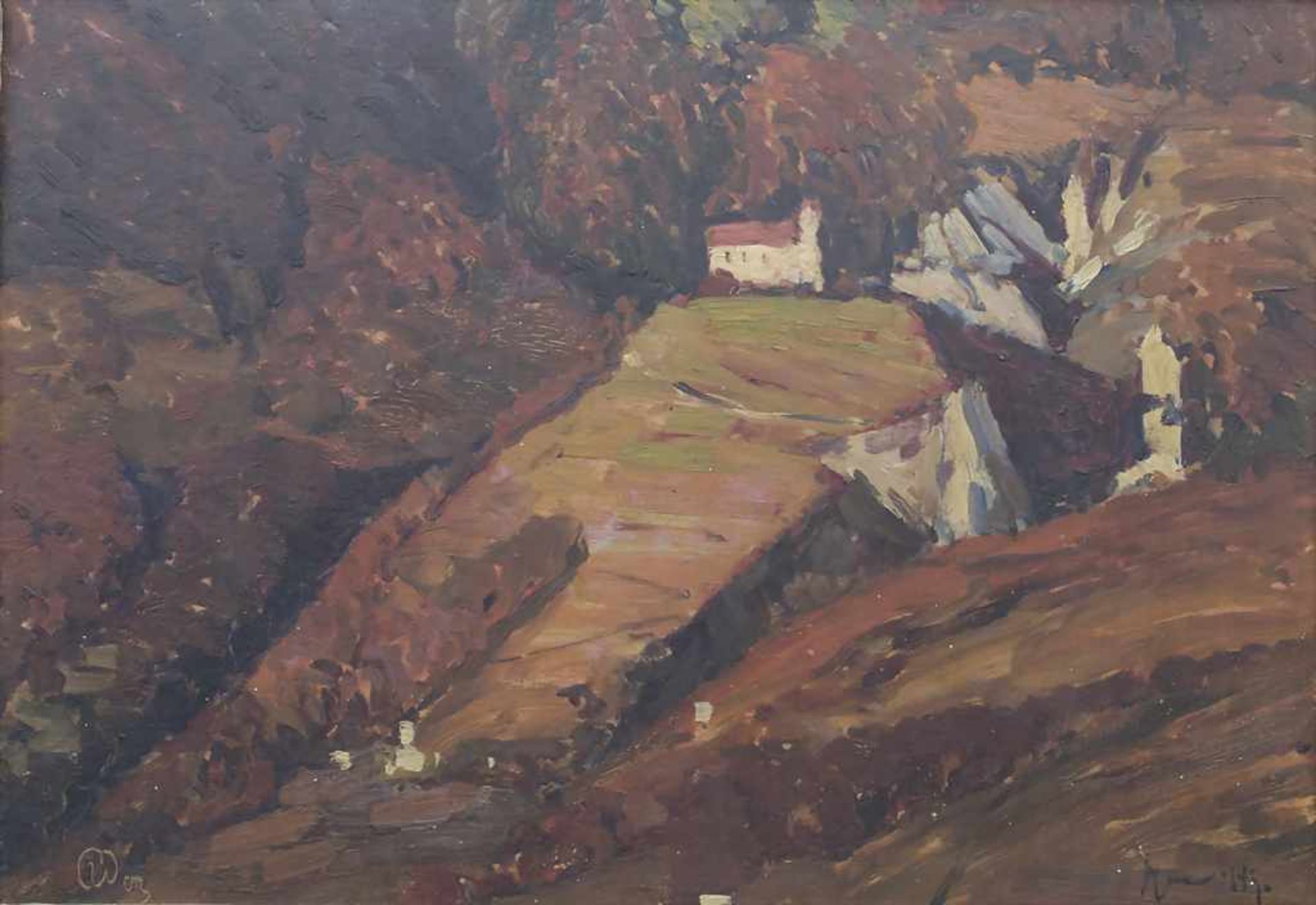 Prof. Max Uth (1863-1914), 'Landschaft mit Schloss Tirol' / 'A landscape with the castle Tirol'