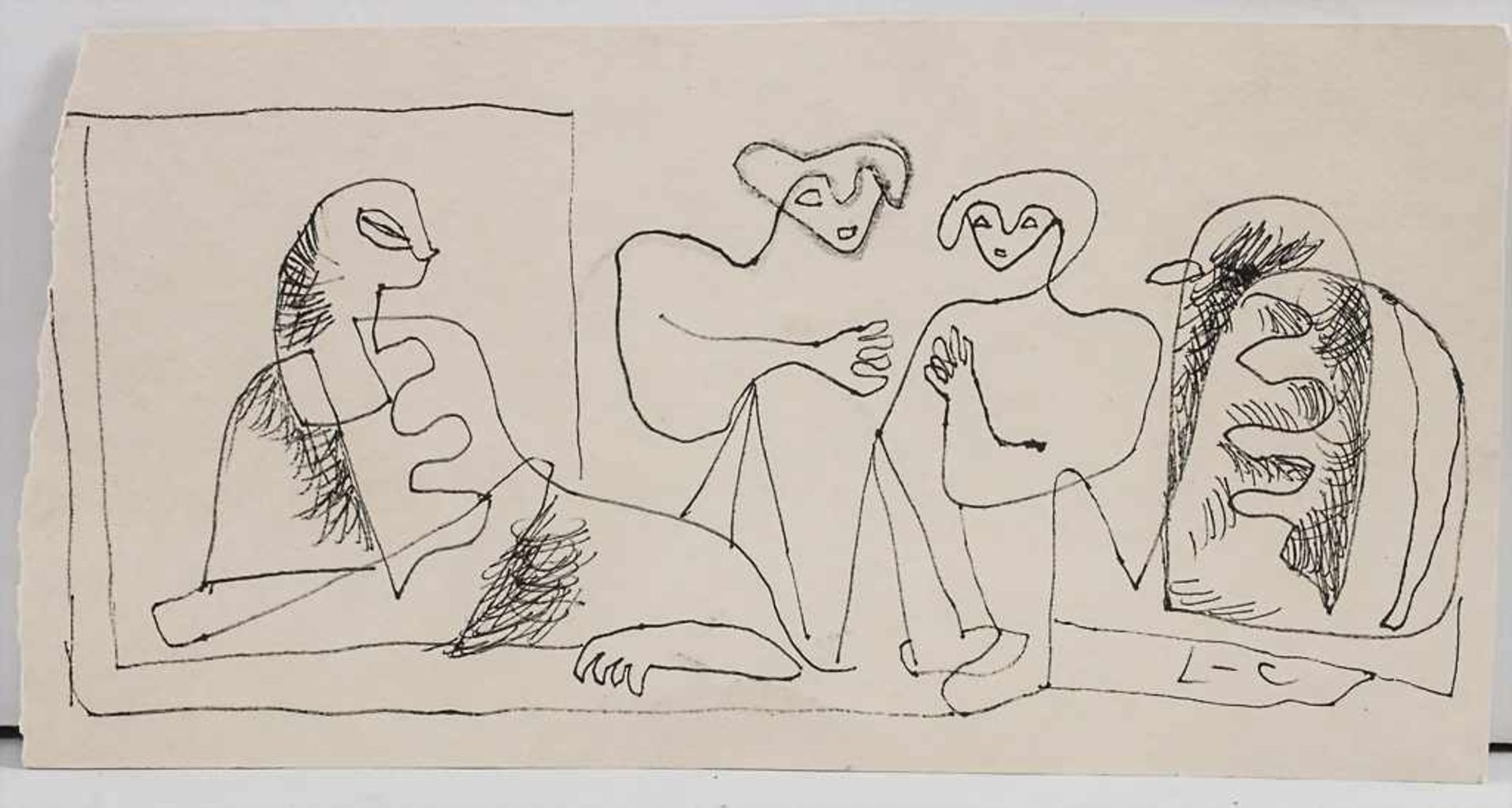 Le Corbusier (1887-1965) (Zuschreibung / Attributed), 'Figurengruppe' / 'A figural group' - Image 2 of 3