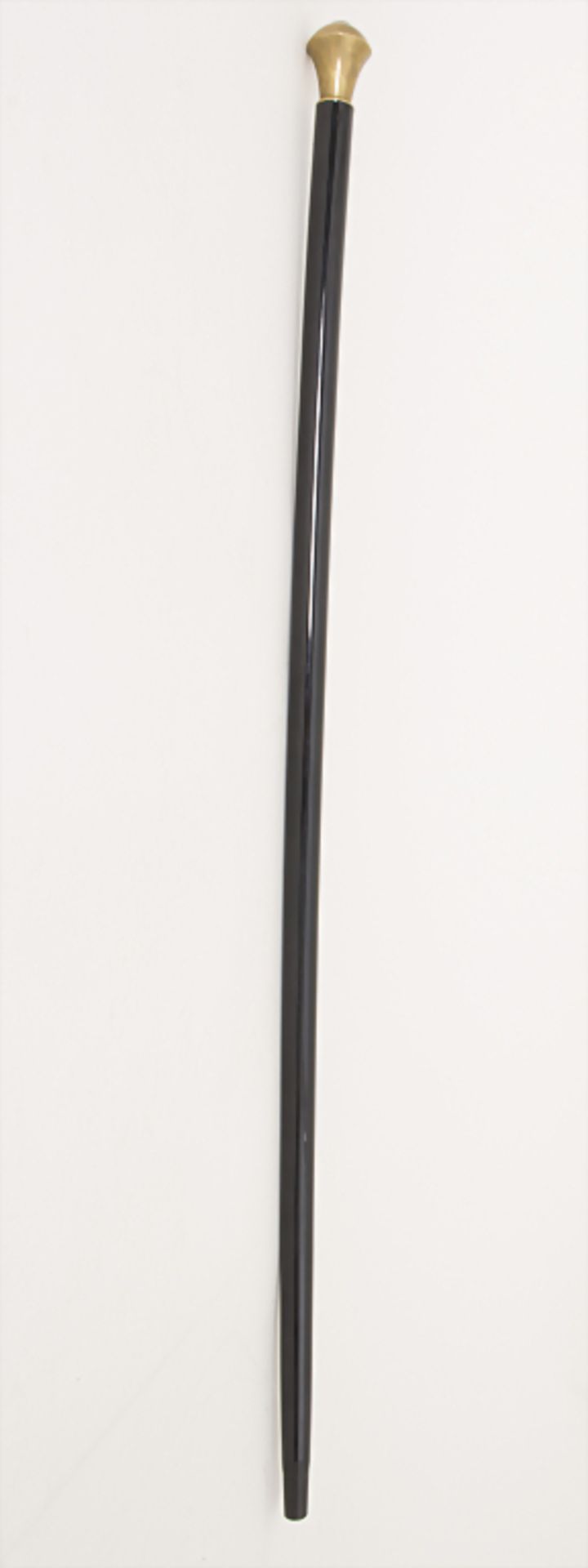 Gehstock mit Messingknauf / A cane with brass knob, um 1900 - Bild 2 aus 2