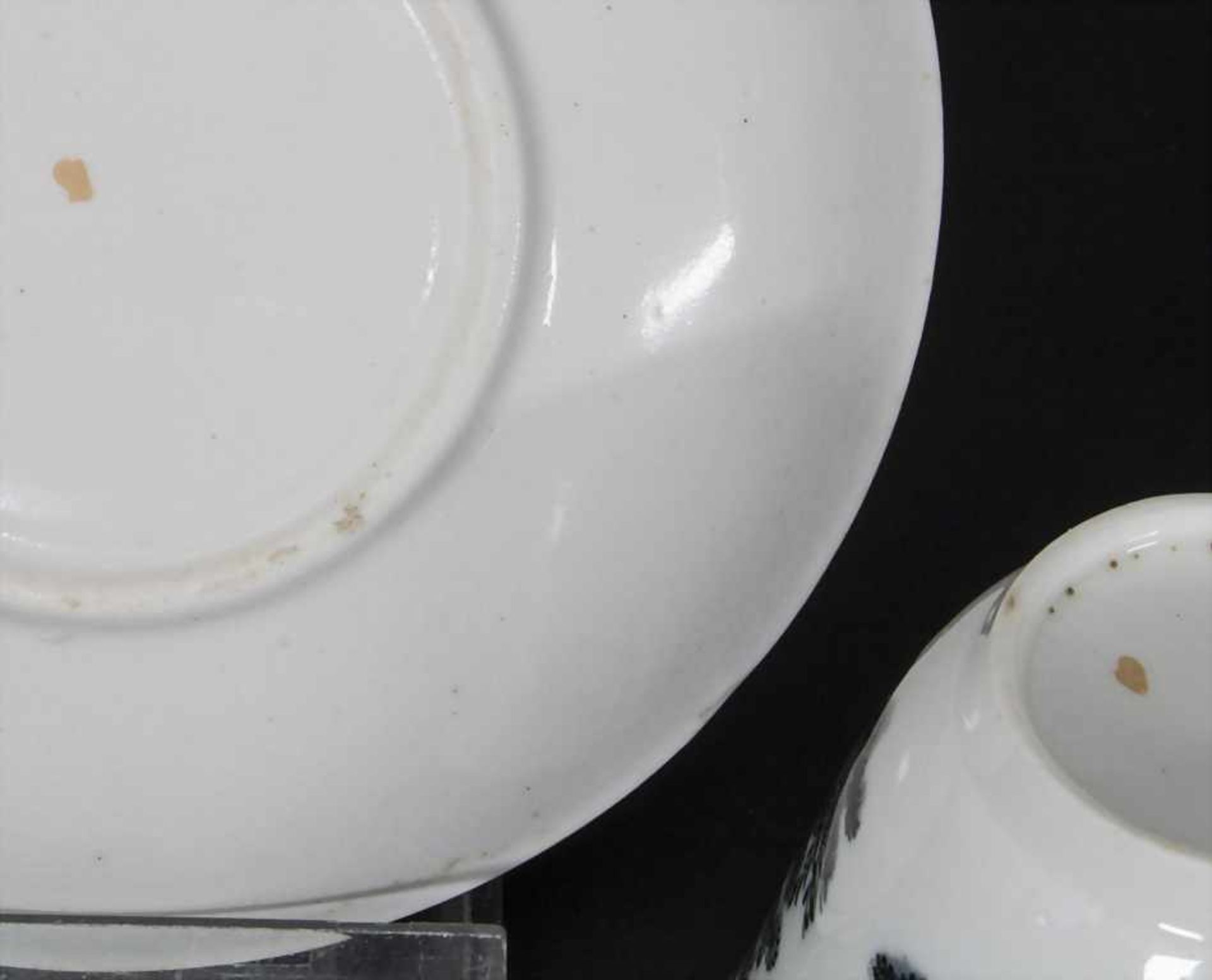6 einfache Teeschalen mit Untertassen / 6 tea bowls and saucers, 19. Jh. - Bild 5 aus 5
