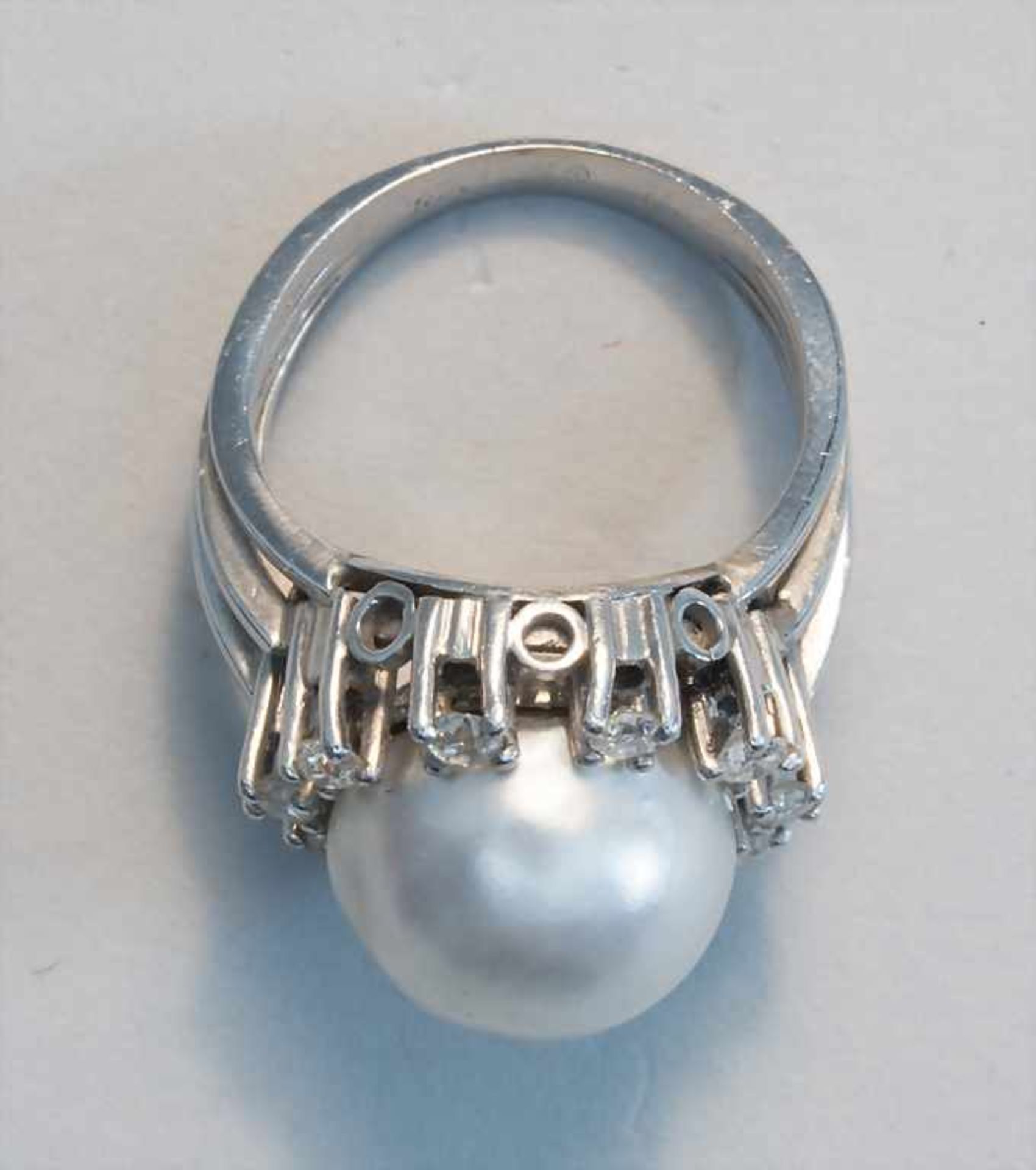 Damenring mit Südseeperle und Brillanten / A ladies ring with South Sea pearl and brilliants - Bild 4 aus 4