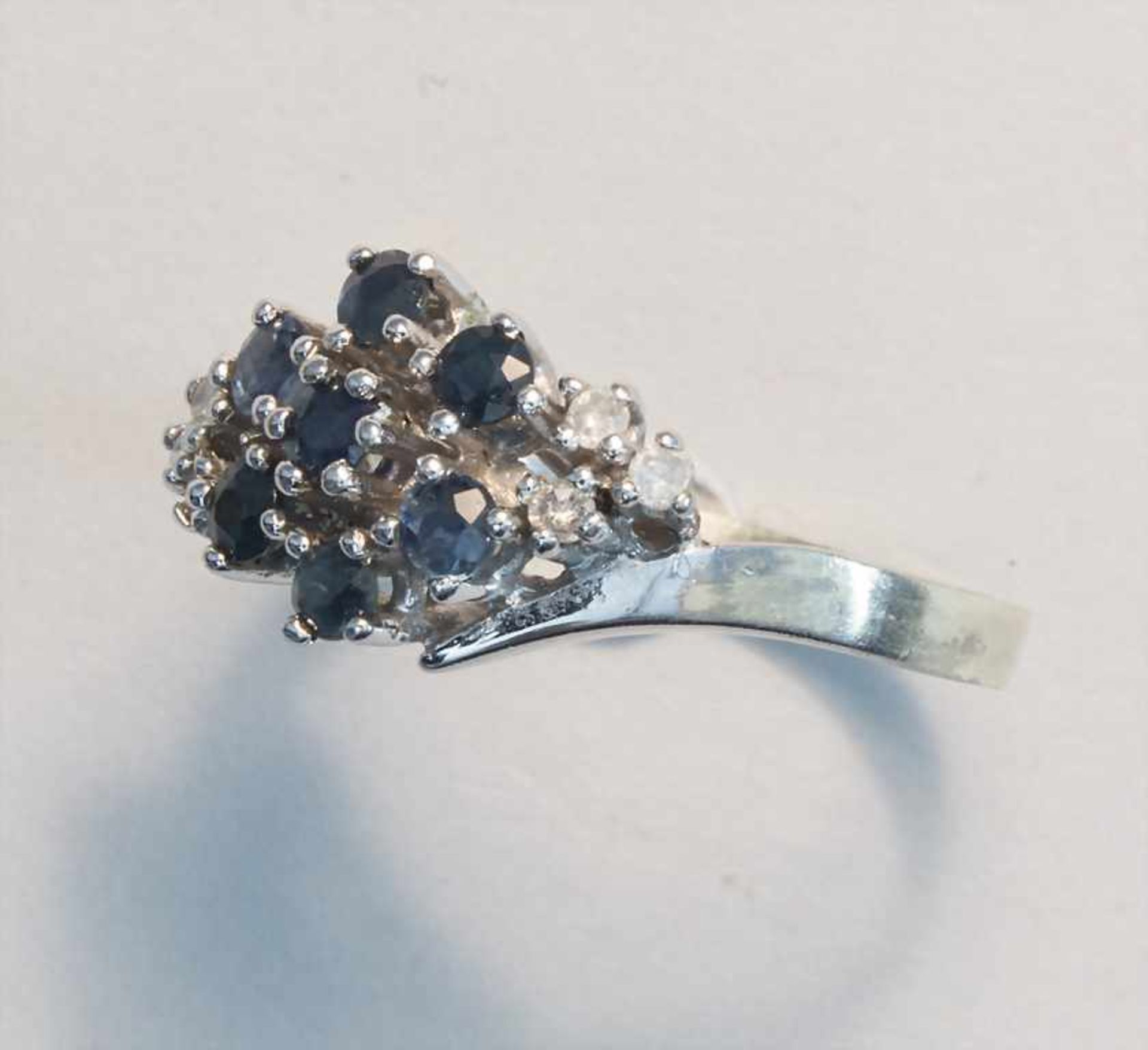 Damenring mit Diamanten und Saphiren / A ladies ring with diamonds and sapphires - Image 3 of 4