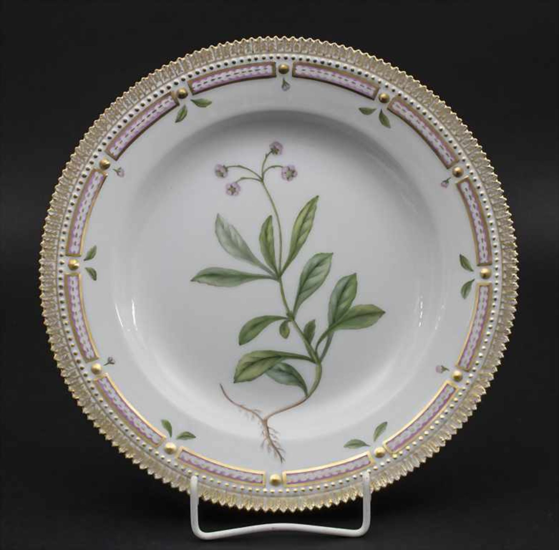 Teller mit Dolden-Winterlieb / A plate with common wintergreen, Flora Danica, Royal Copenhagen,