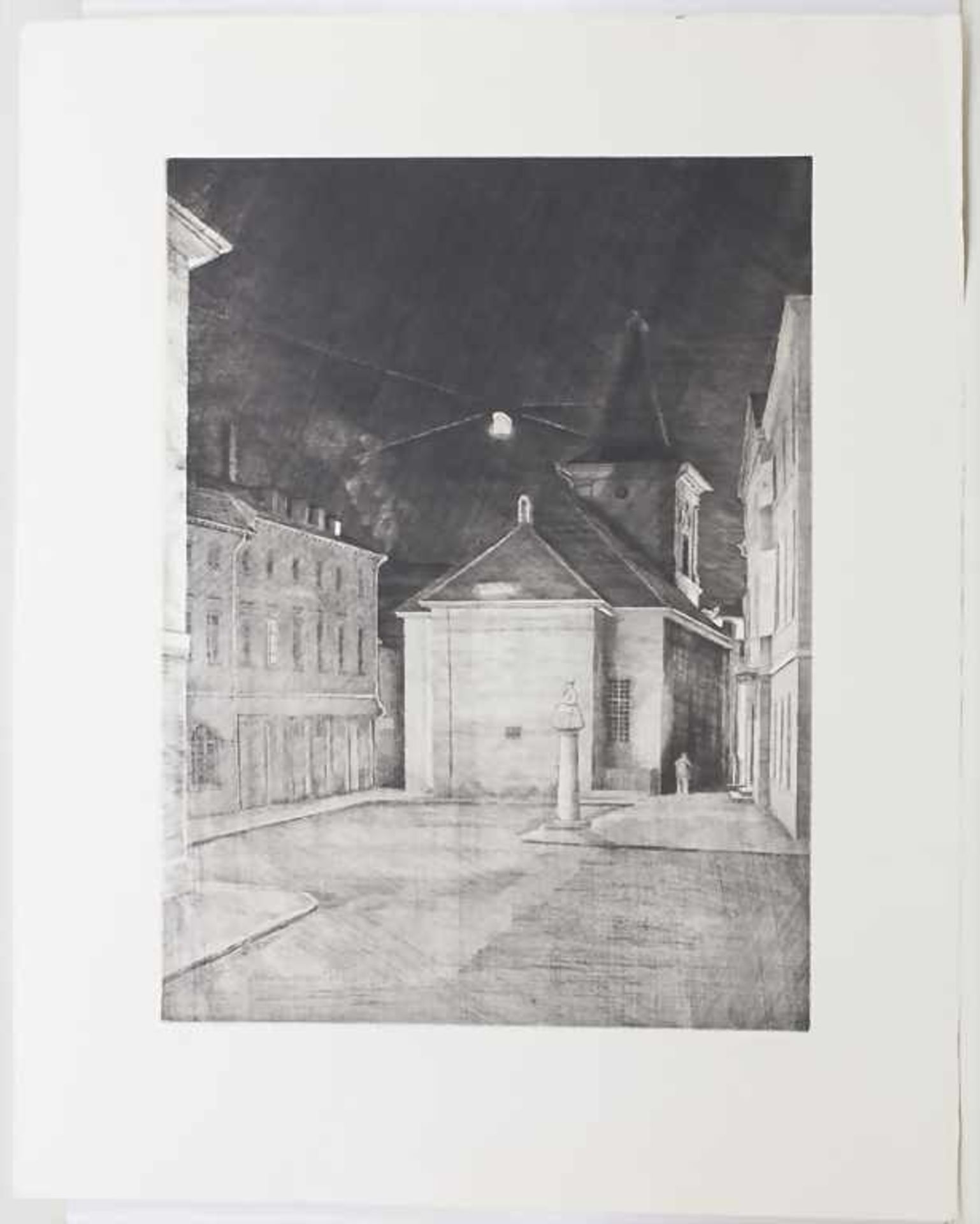 Tutilo Karcher (*1932 in Mannheim), 'Kirche am Marktplatz in Karlsruhe' / 'Marketplace in - Bild 2 aus 5