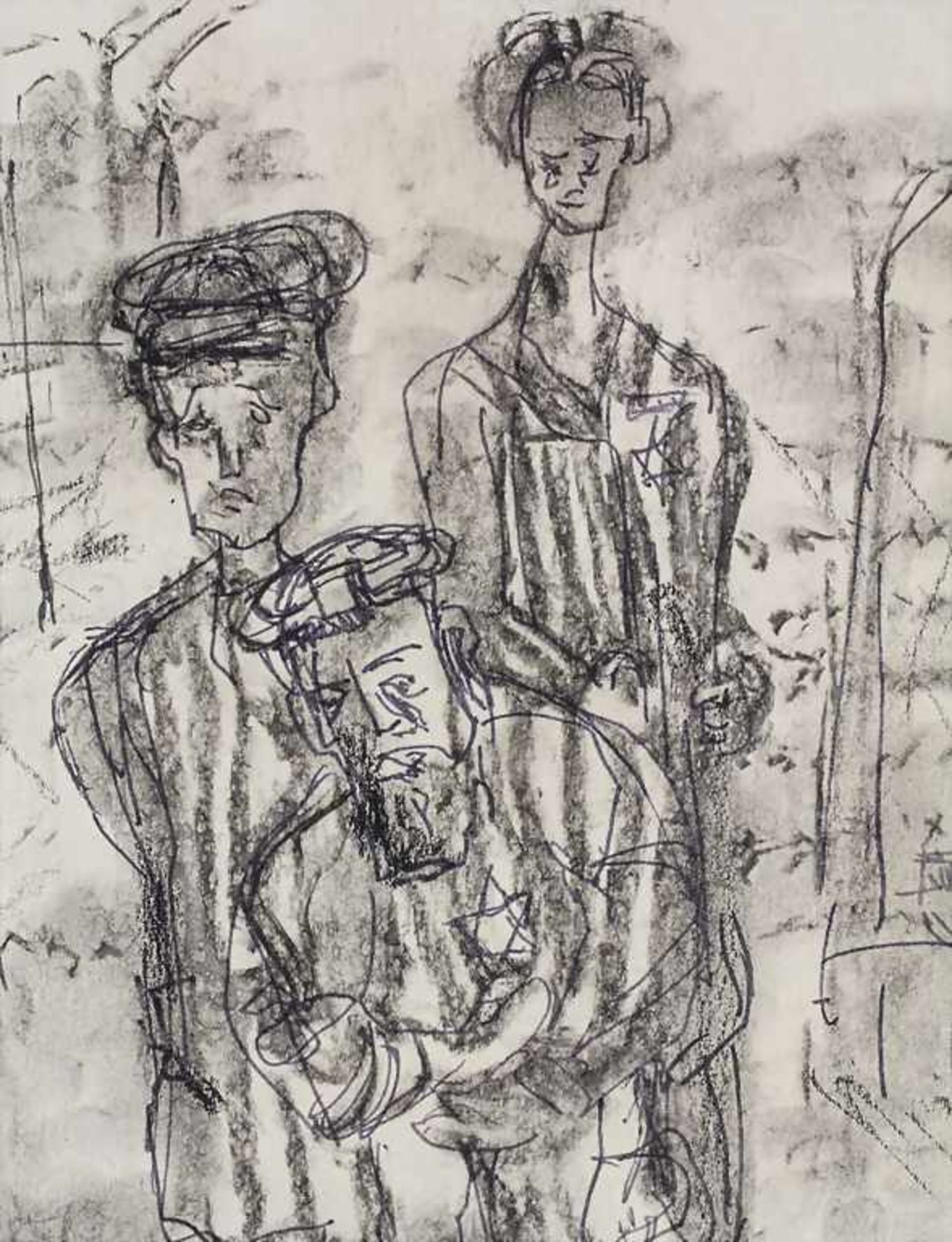 Shimon Balisky (1910-2001), 'Jüdische Gefangene im KZ' / 'Jewish prisoners in a concentration camp' - Bild 4 aus 5