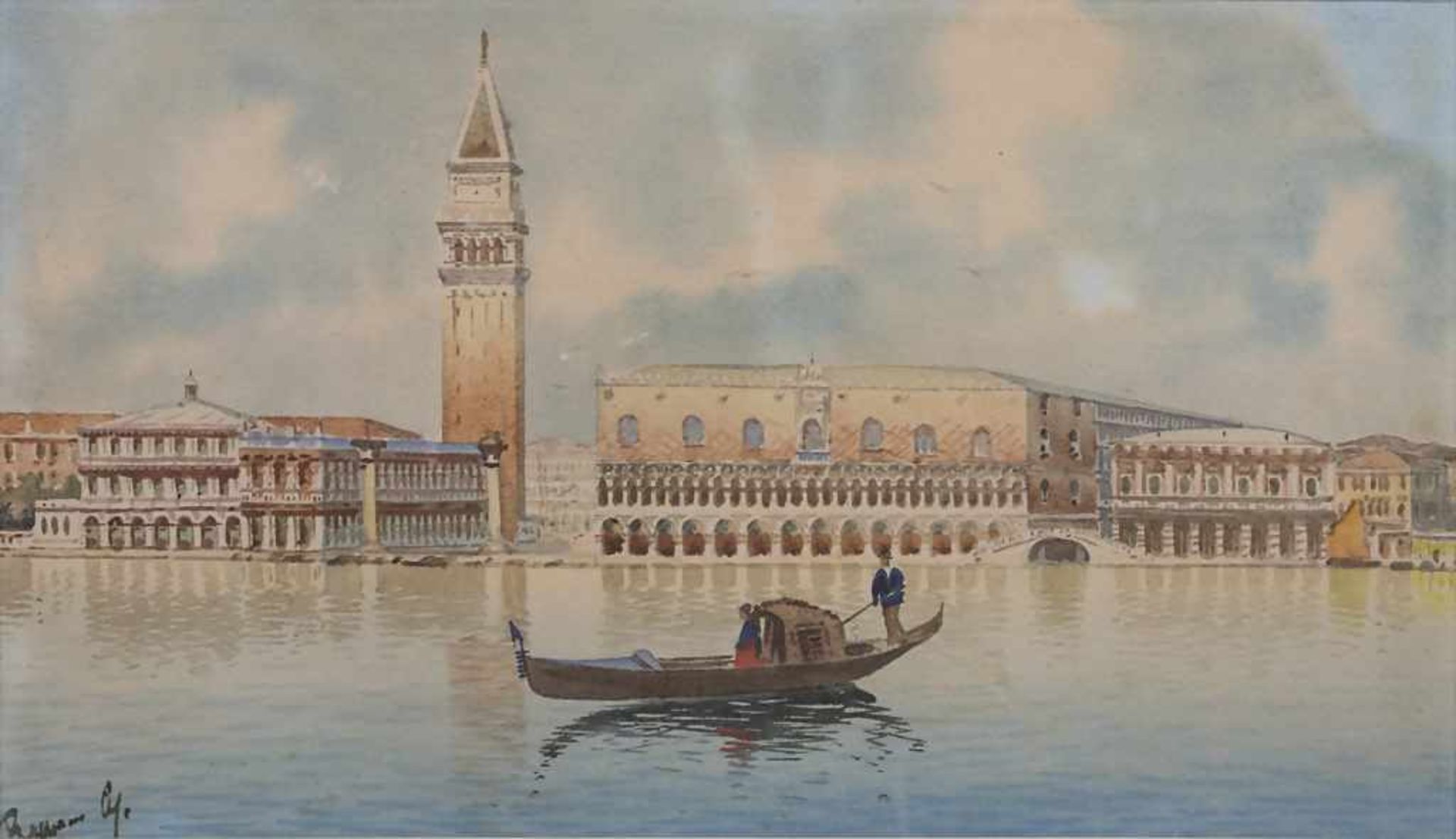 Künstler des 19./20. Jh., 'Dogenpalast in Venedig' / 'The Doge's Palace of Venice'