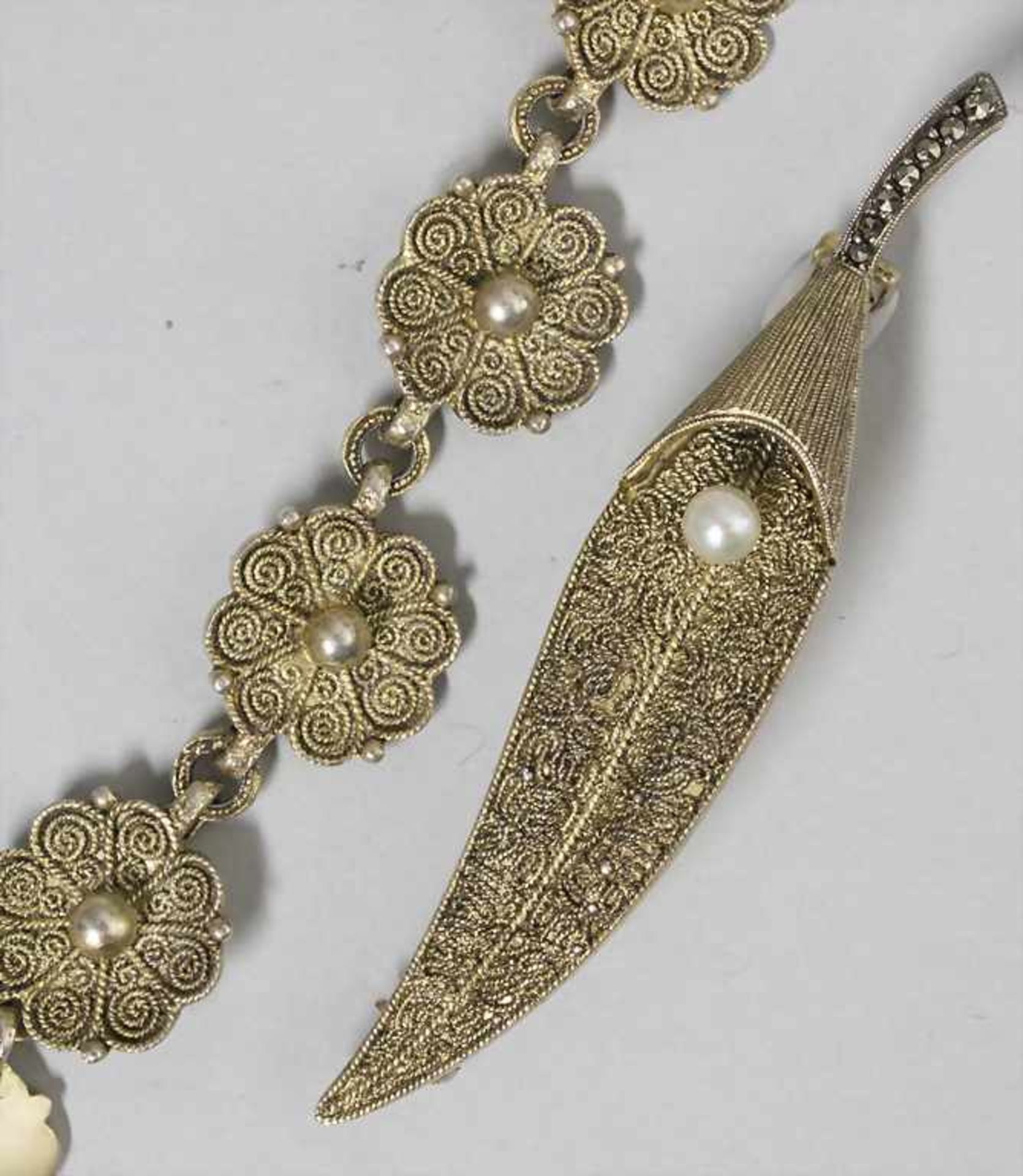 2-teiliges Art Déco-Schmuckset / An Art Deco silver necklace and brooch, Theodor Fahrner (