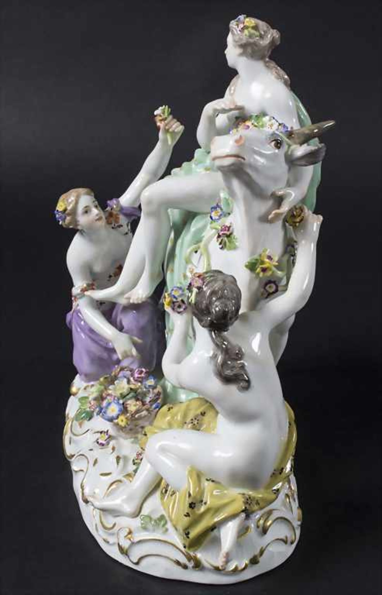 Figurengruppe Europa auf dem Stier / A figural group 'Europe on the bull', Meissen, 1. Hälfte 19. - Bild 6 aus 9