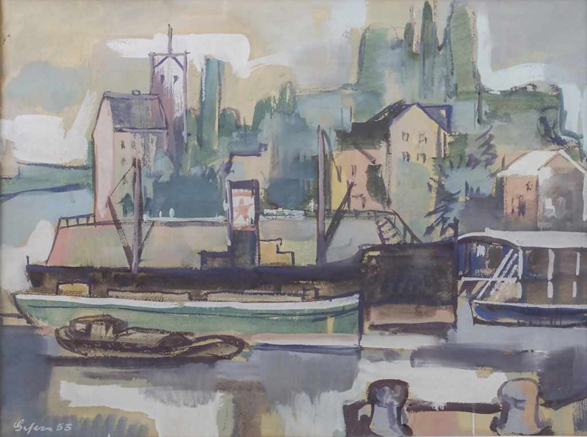 Max Gubler (1898-1973), 'Hafen' / 'Harbour'