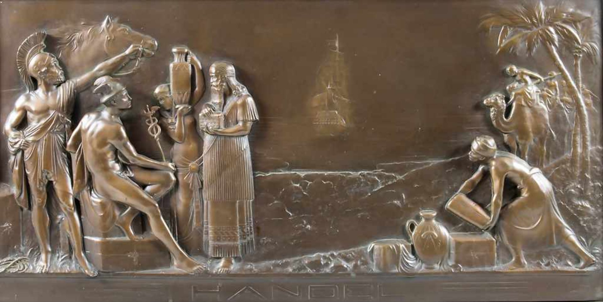 Anonymer Bildhauer, 'Bronzerelief' / 'A bronze relief', deutsch um 1900 - Image 2 of 8