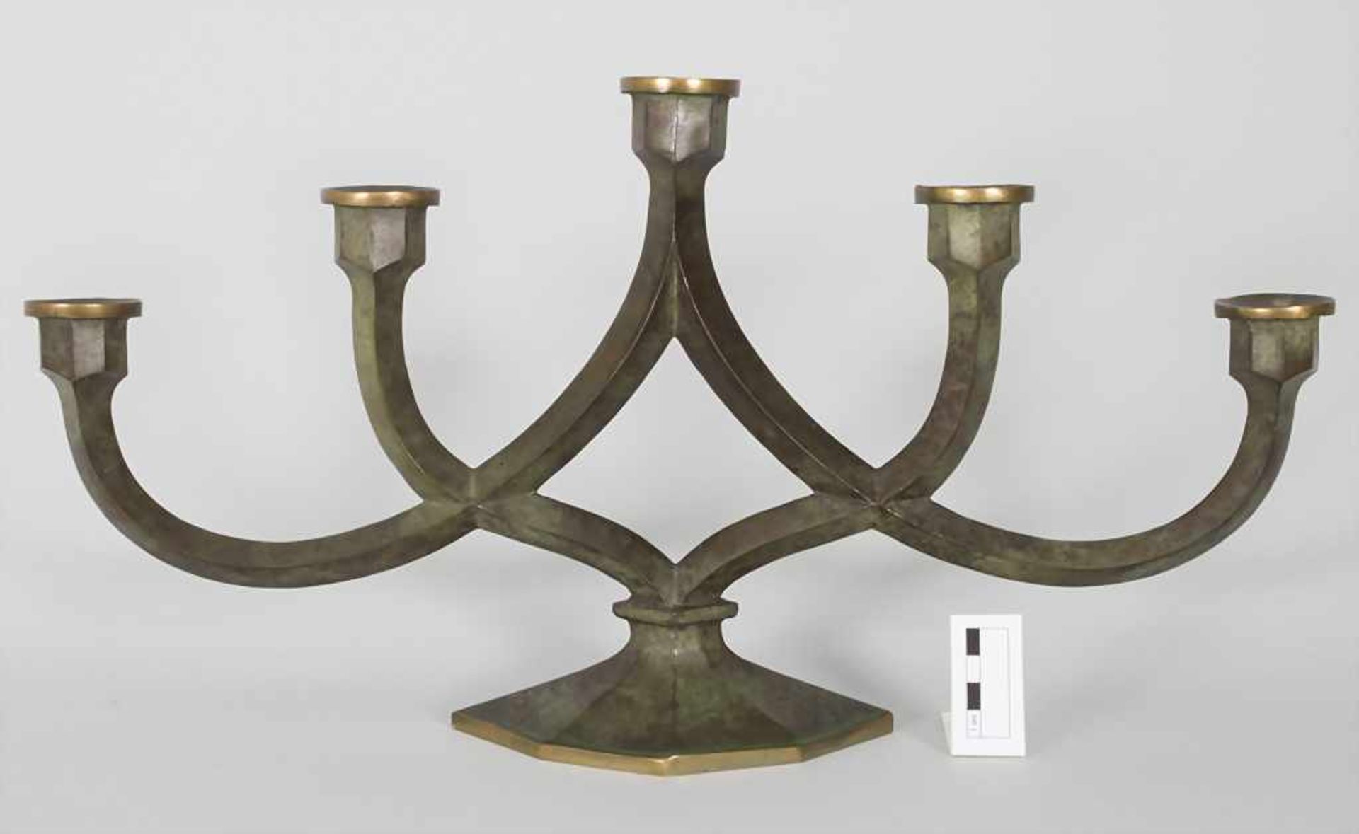 5-flammiger Kerzenleuchter / A 5 flamed candlestick, um 1950 - Bild 2 aus 5