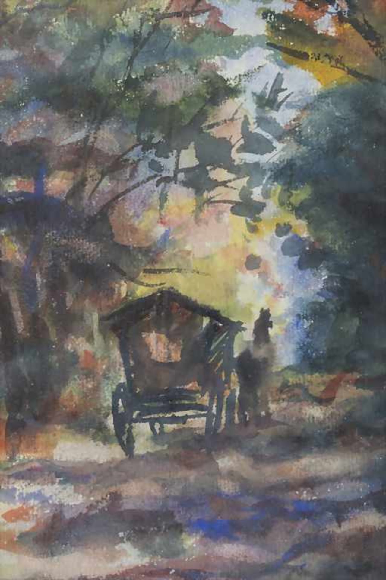 Hanns Fay (1888-1957), 'Allee mit Pferdekutsche' / 'An alley with horse carriage' - Bild 4 aus 4