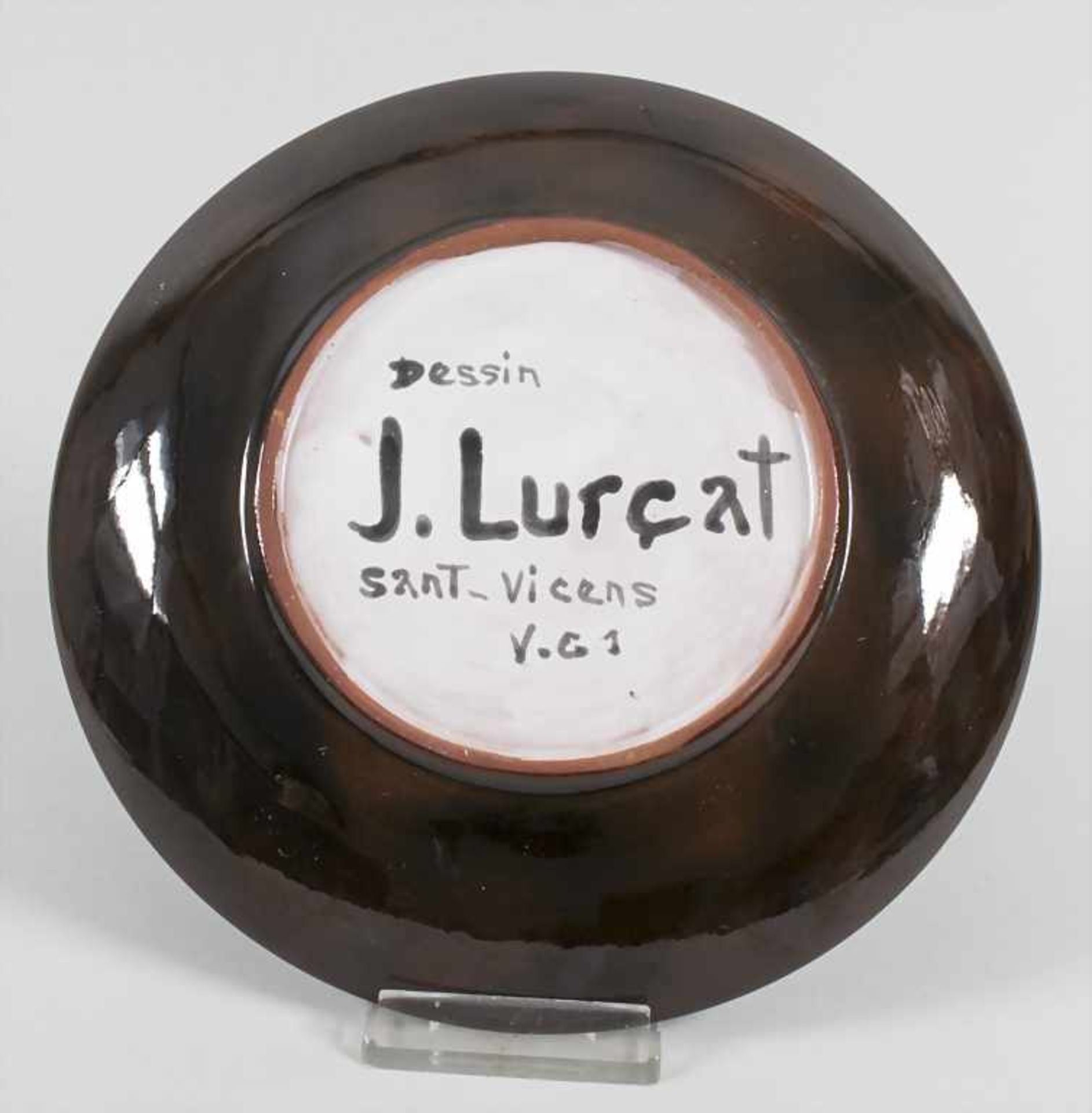 Keramik-Künstlerteller, Jean Lurcat (Bruyeres 1892-1966 St.-Paul-de-Vence), Frankreich, um 1950/ - Bild 2 aus 4