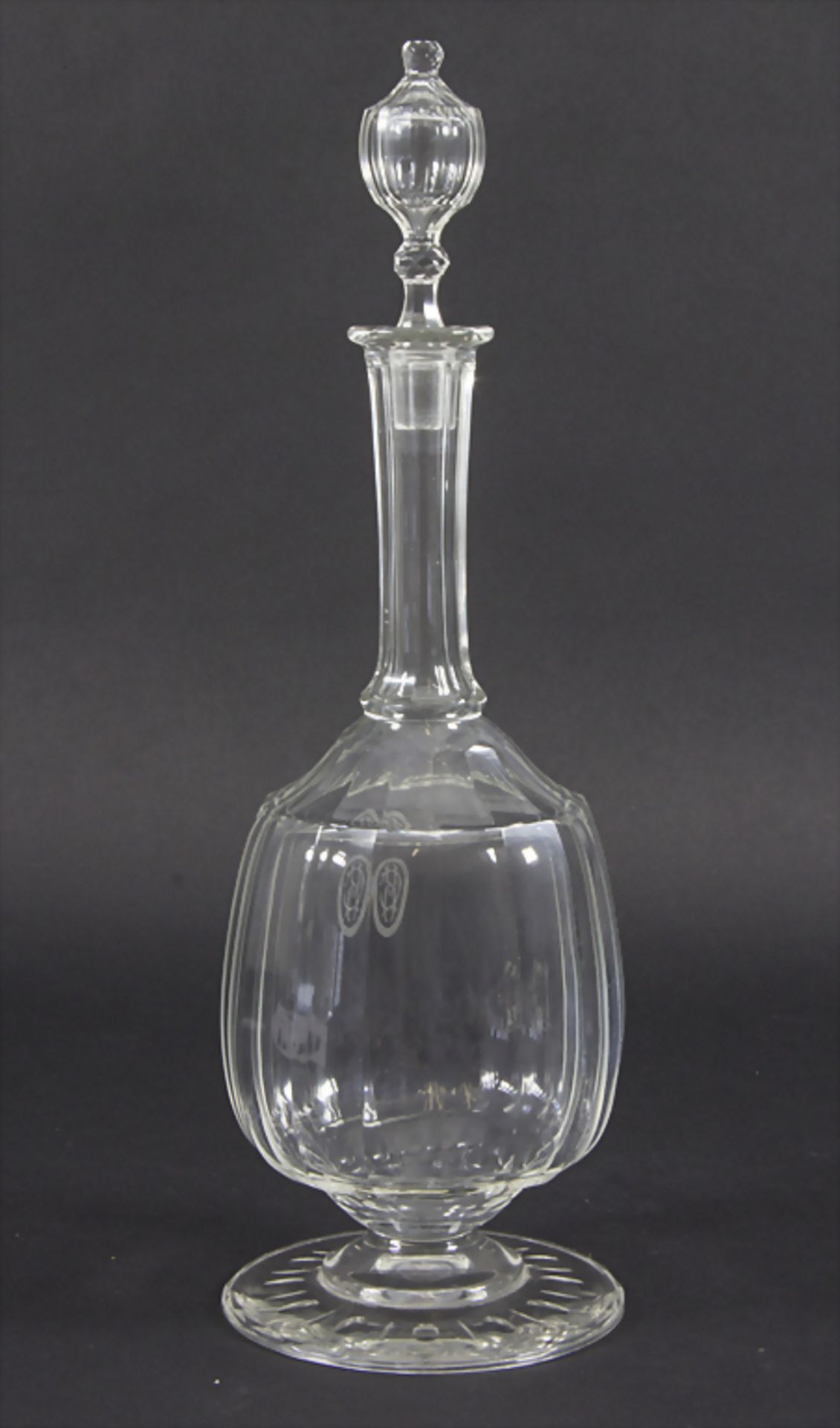 Karaffe / A glassr decanter, J. & L. Lobmeyr, Wien, um 1900 - Image 3 of 5