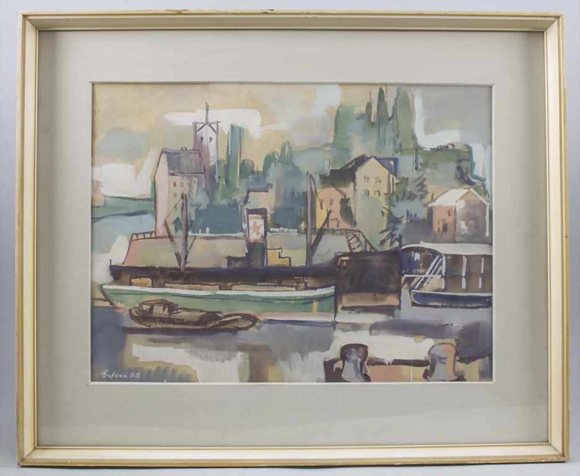 Max Gubler (1898-1973), 'Hafen' / 'Harbour' - Bild 2 aus 5