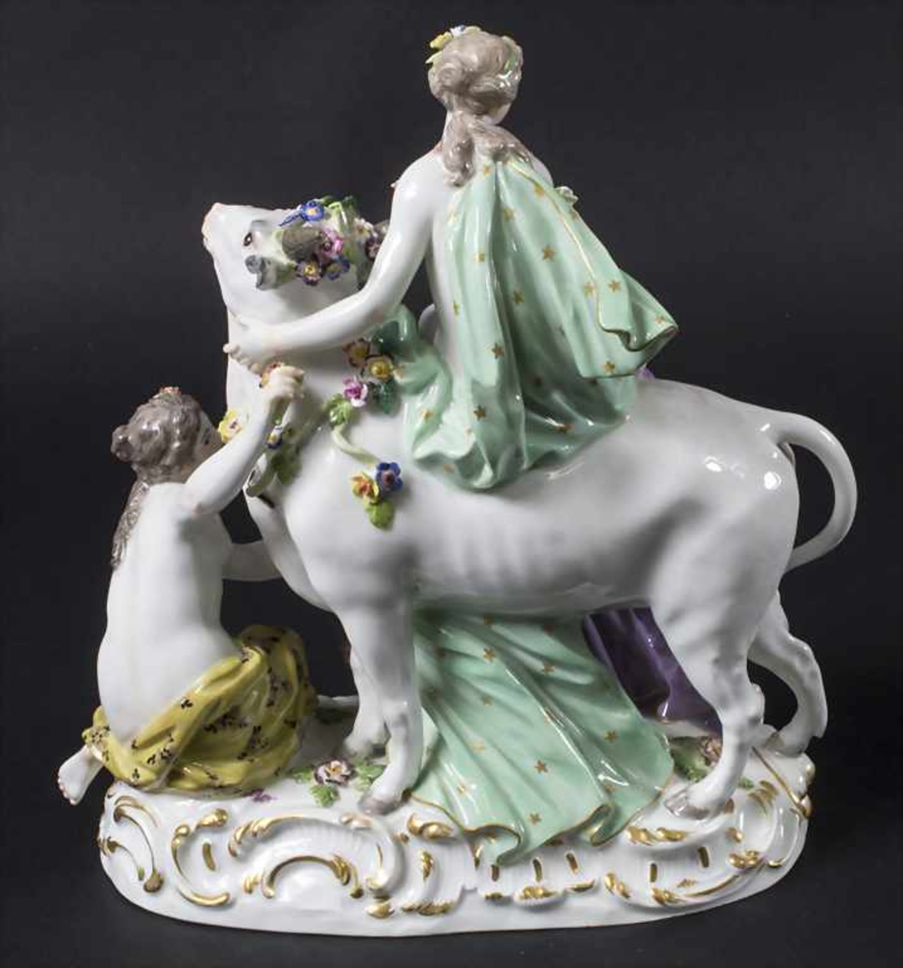 Figurengruppe Europa auf dem Stier / A figural group 'Europe on the bull', Meissen, 1. Hälfte 19. - Bild 7 aus 9