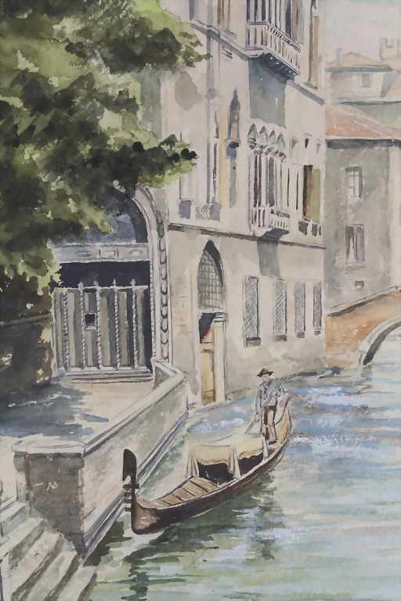 Monogrammist 'GR' (19.Jh.), 'Kanal in Venedig' / 'A canal in Venice' - Bild 4 aus 5
