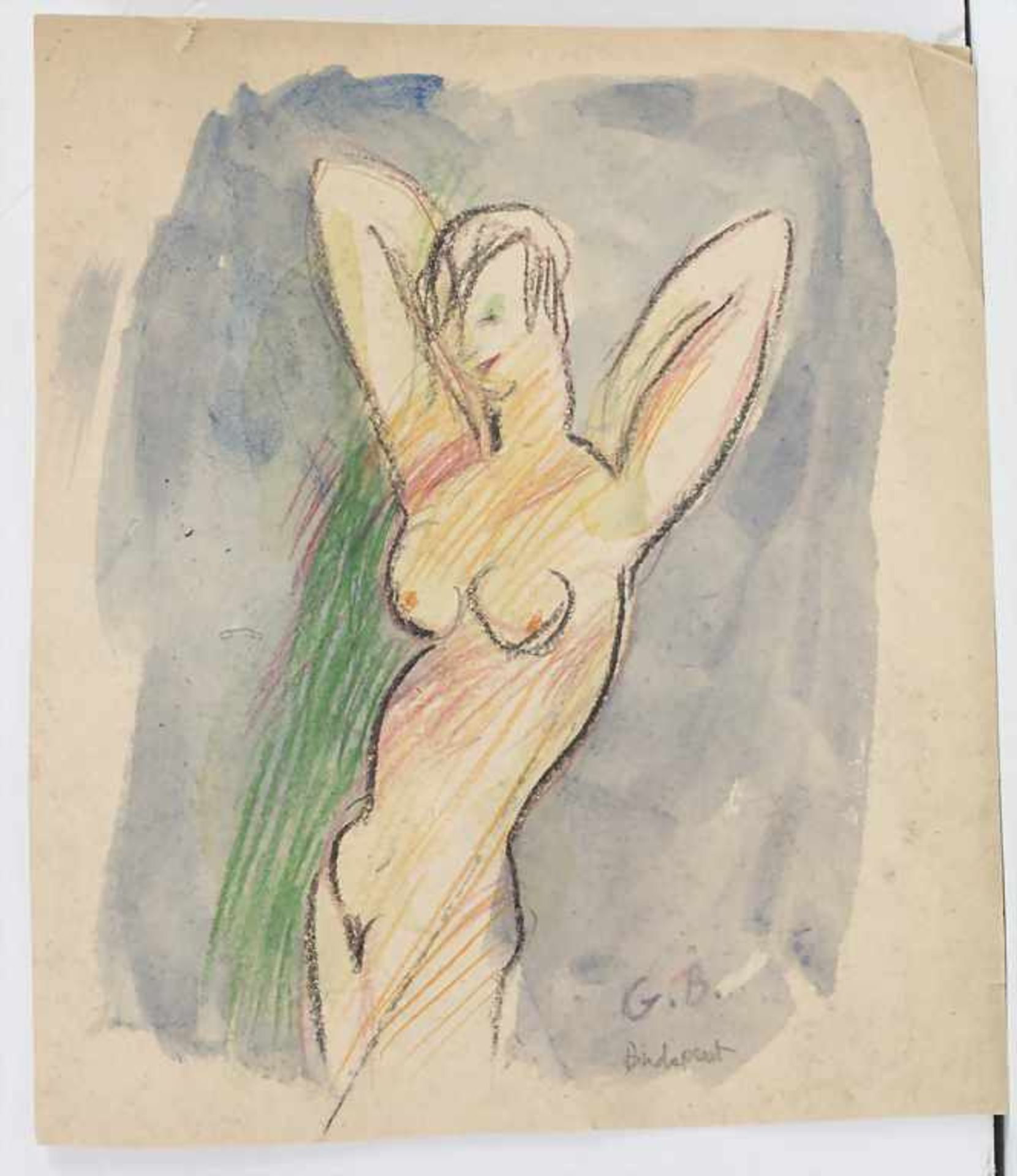 Ungarischer Künstler (20. Jh.), 'Weiblicher Akt' / 'A female nude' - Bild 3 aus 3