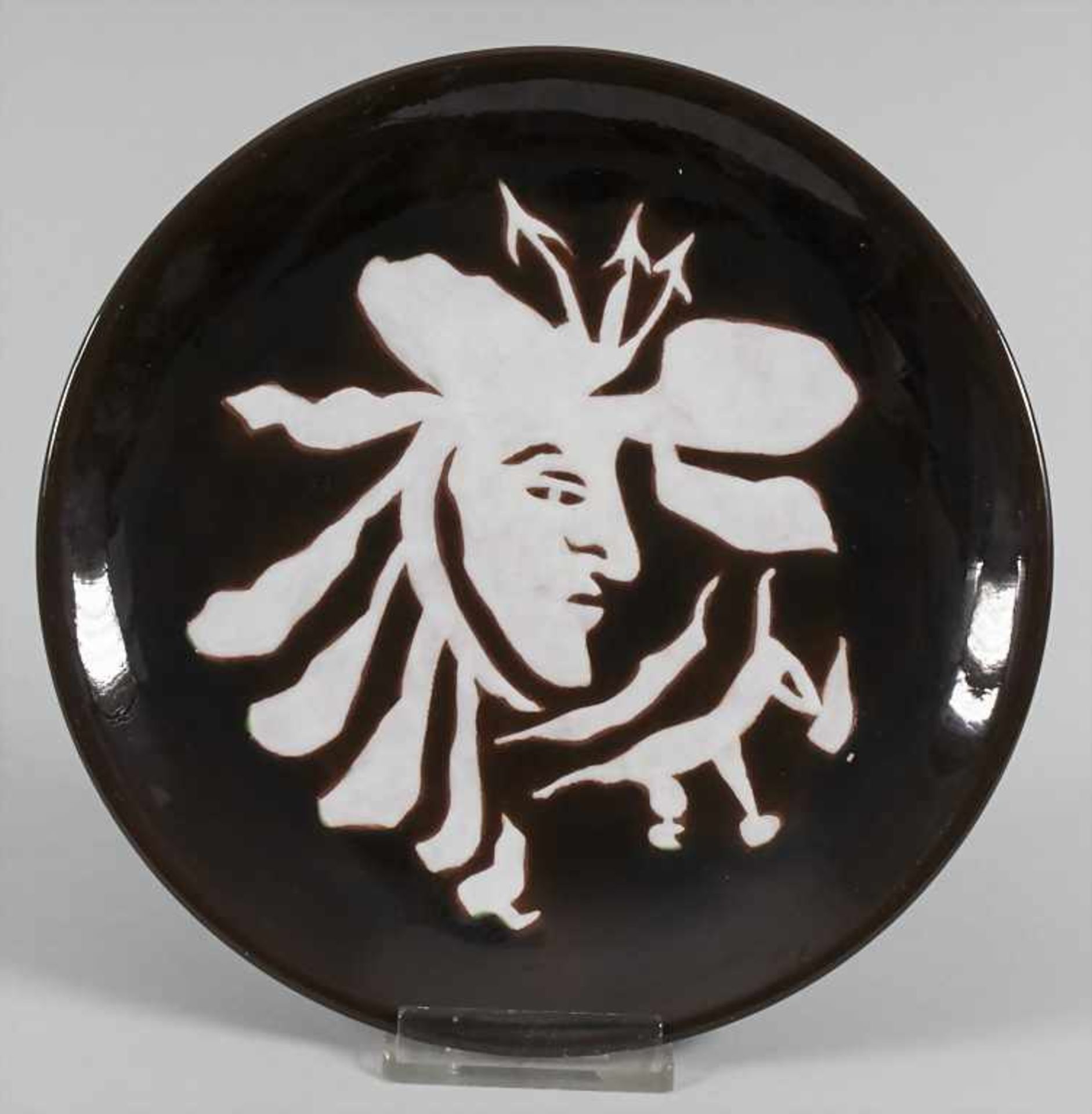 Keramik-Künstlerteller, Jean Lurcat (Bruyeres 1892-1966 St.-Paul-de-Vence), Frankreich, um 1950/