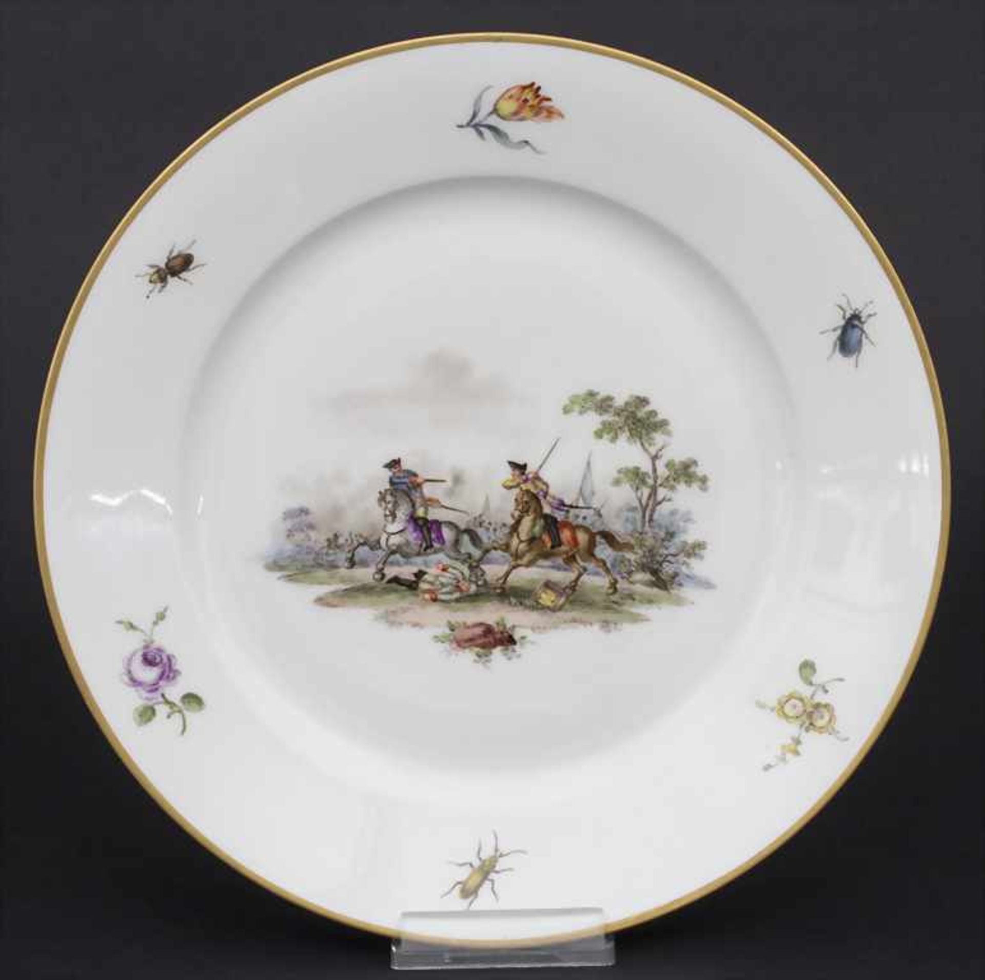 Paar Teller mit Schlachtenszenen / 2 plates with battle scenes, Sèvres, 1870 - Bild 11 aus 13