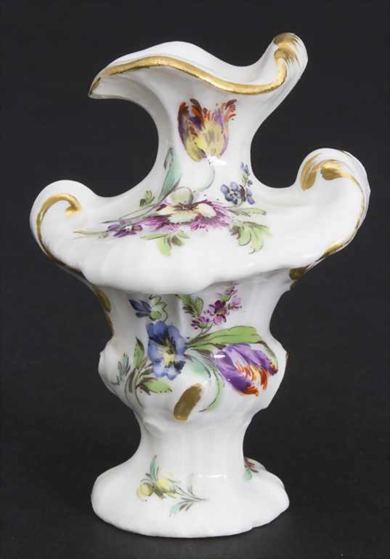 3 frühe Miniatur Vasen mit Rocaillen / A set of 3 early miniature vases with rocailles, Meissen, - Image 14 of 14