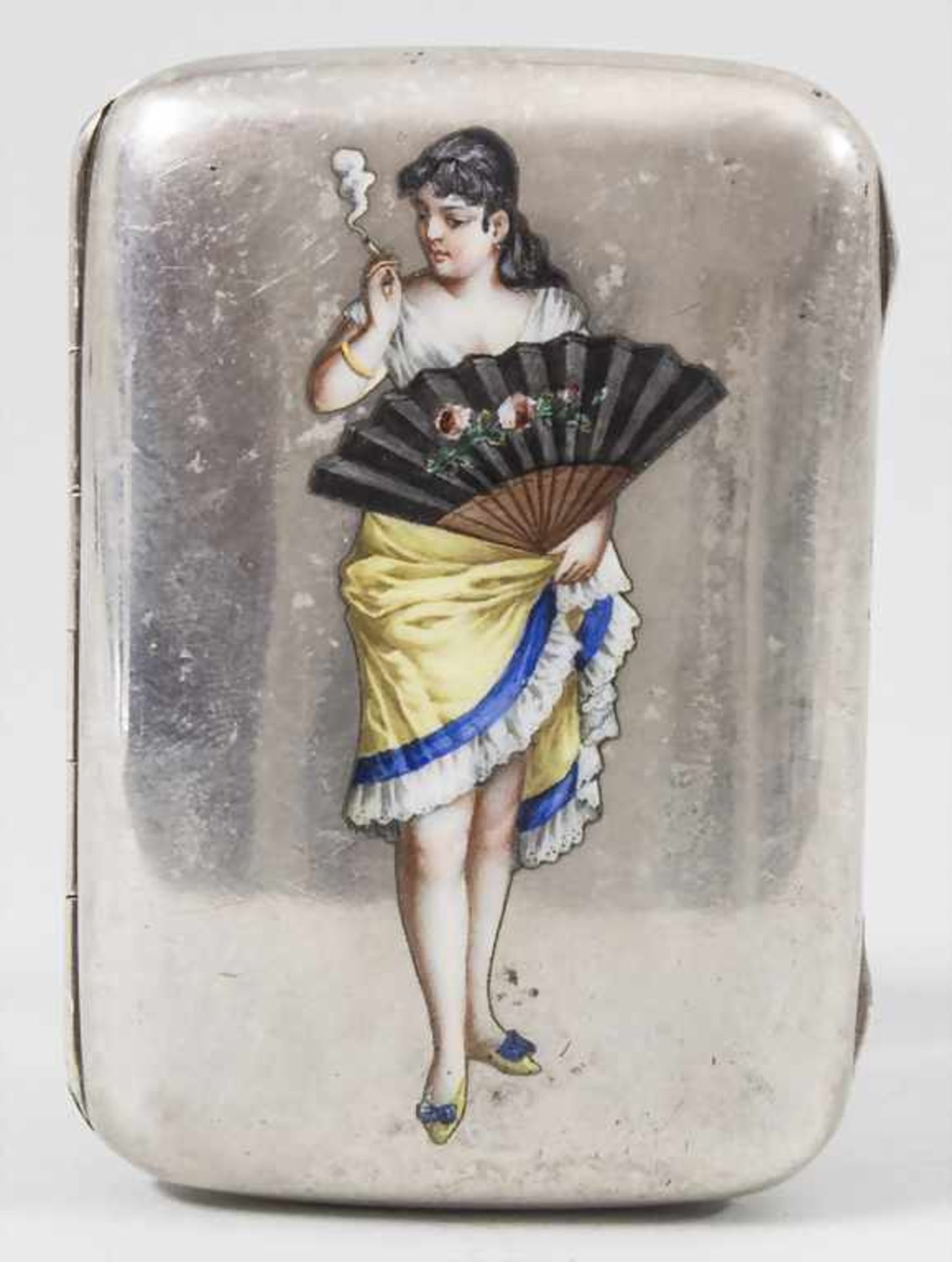 Jugendstil Zigarettenetui / An Art Nouveau silver cigarette case, Georg Adam Scheid, Wien /