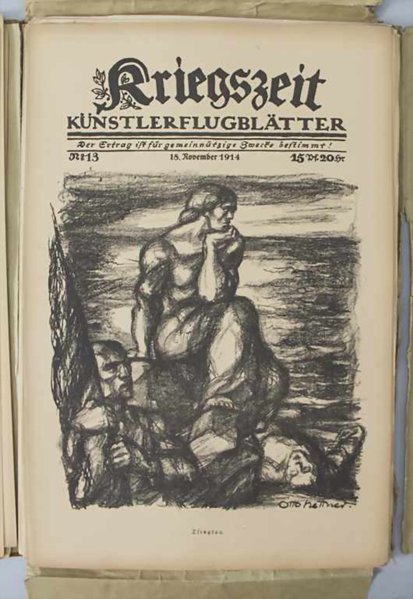 Mappe mit Kriegszeit-Künstlerflugblättern, Nr. 1-53, Berlin, 1914-1915 - Image 4 of 6