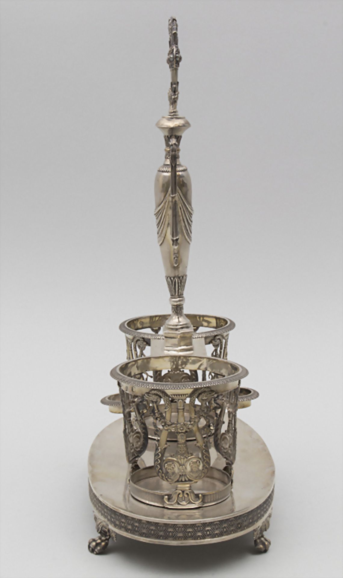 Empire Menage / An Empire silver cruet stand, Frankreich, 1819-1938 - Bild 5 aus 11