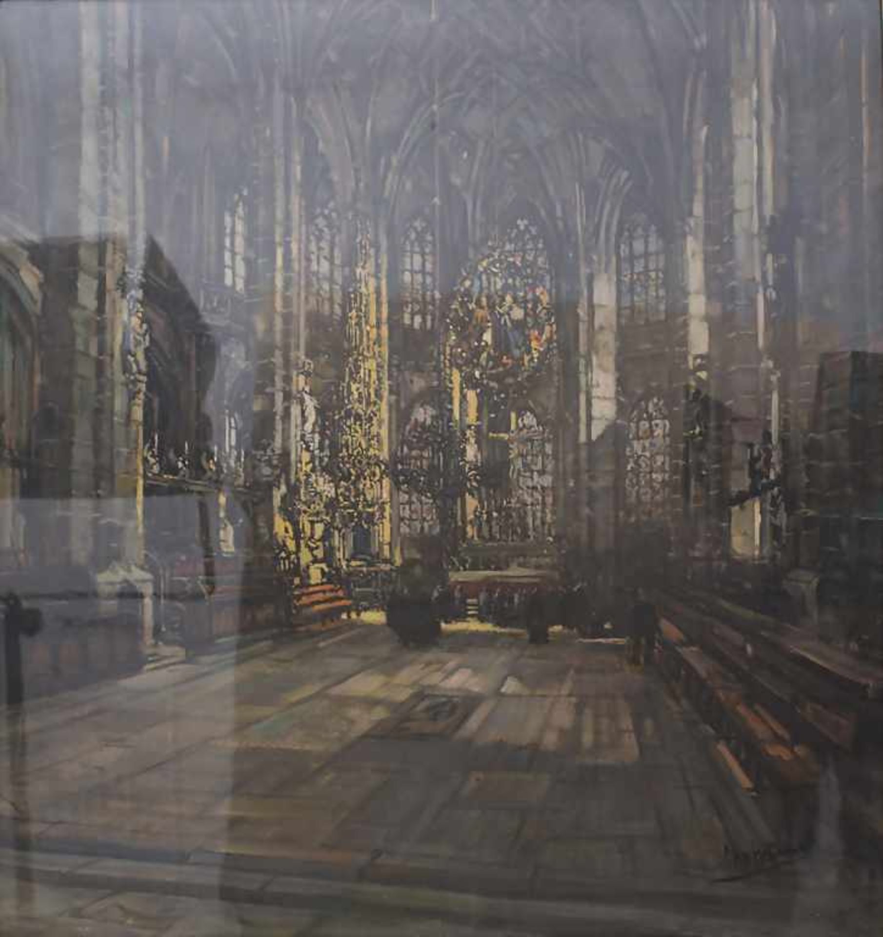 Otto Hamel (1866-1950), 'Innenansicht der St. Lorenzkirche in Nürnberg' / 'An interior view of St. - Bild 2 aus 6