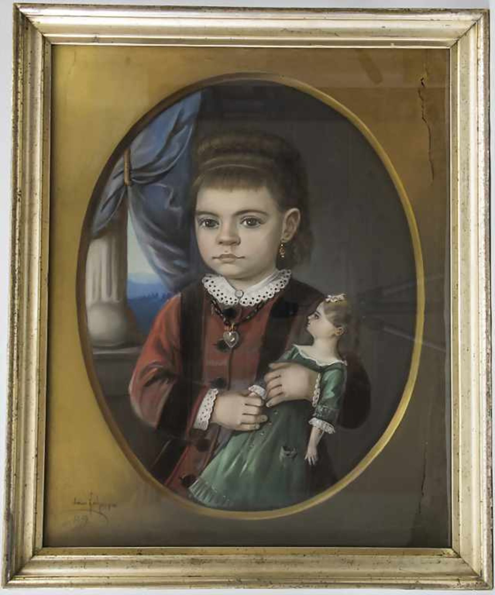 Louis Fritz (tätig um 1879), 'Mädchen mit Puppe' / 'A girl with a doll'