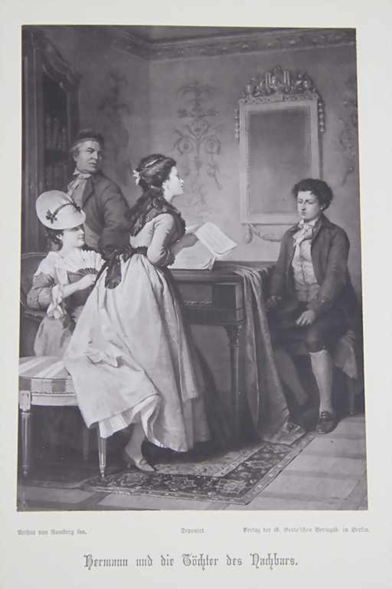 Arthur Freiherr von Ramberg: Goethe's Hermann und Dorothea', Berlin, 1882 - Image 3 of 4