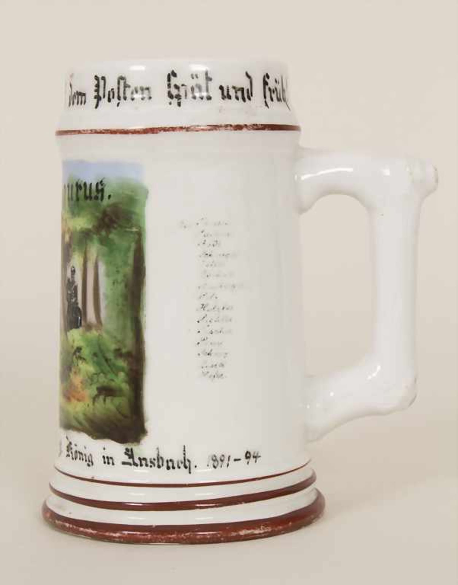 Reservistenkrug / A reservist beer mug, Ansbach, Bayern, 1894 - Image 2 of 11