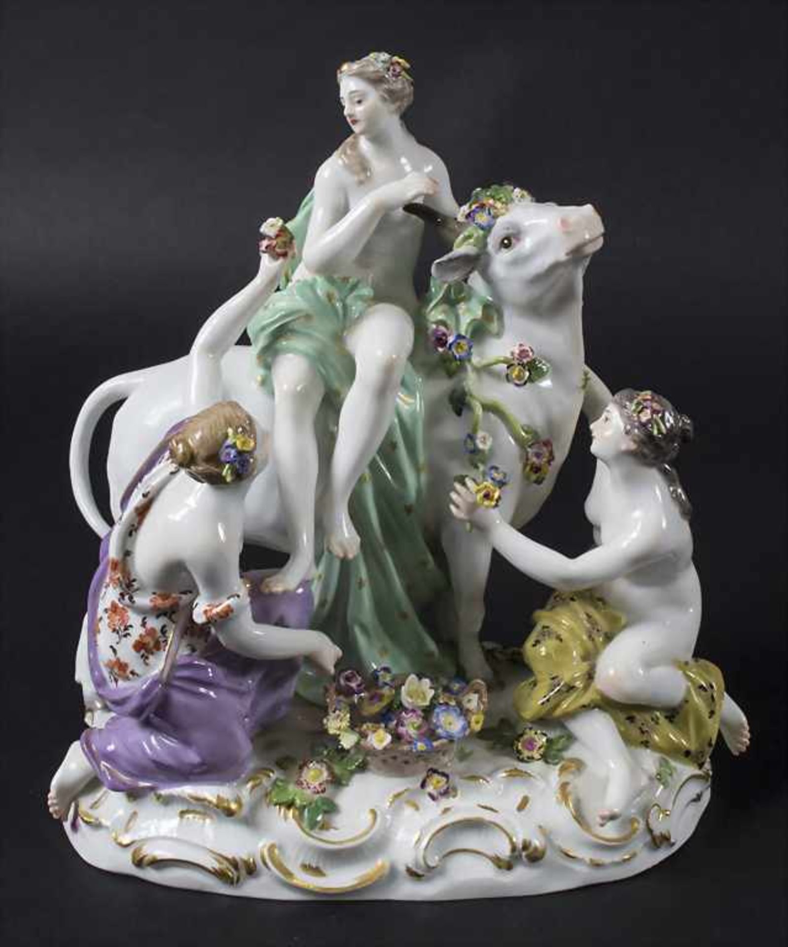 Figurengruppe Europa auf dem Stier / A figural group 'Europe on the bull', Meissen, 1. Hälfte 19.