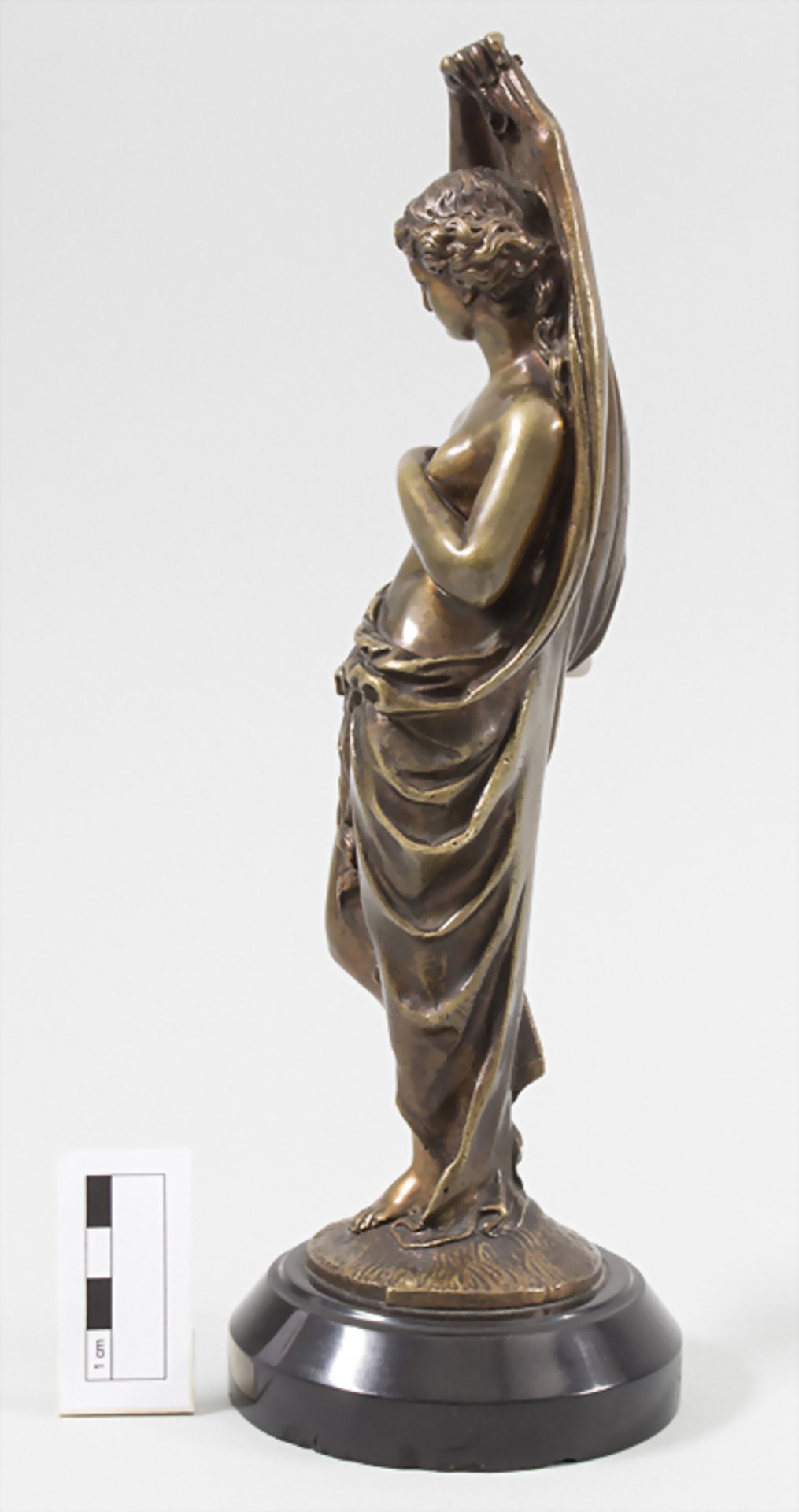 Bronzeskulptur 'Schleiertänzerin' / A bronze figure 'Female veil dancer', Frankreich, um - Image 4 of 7