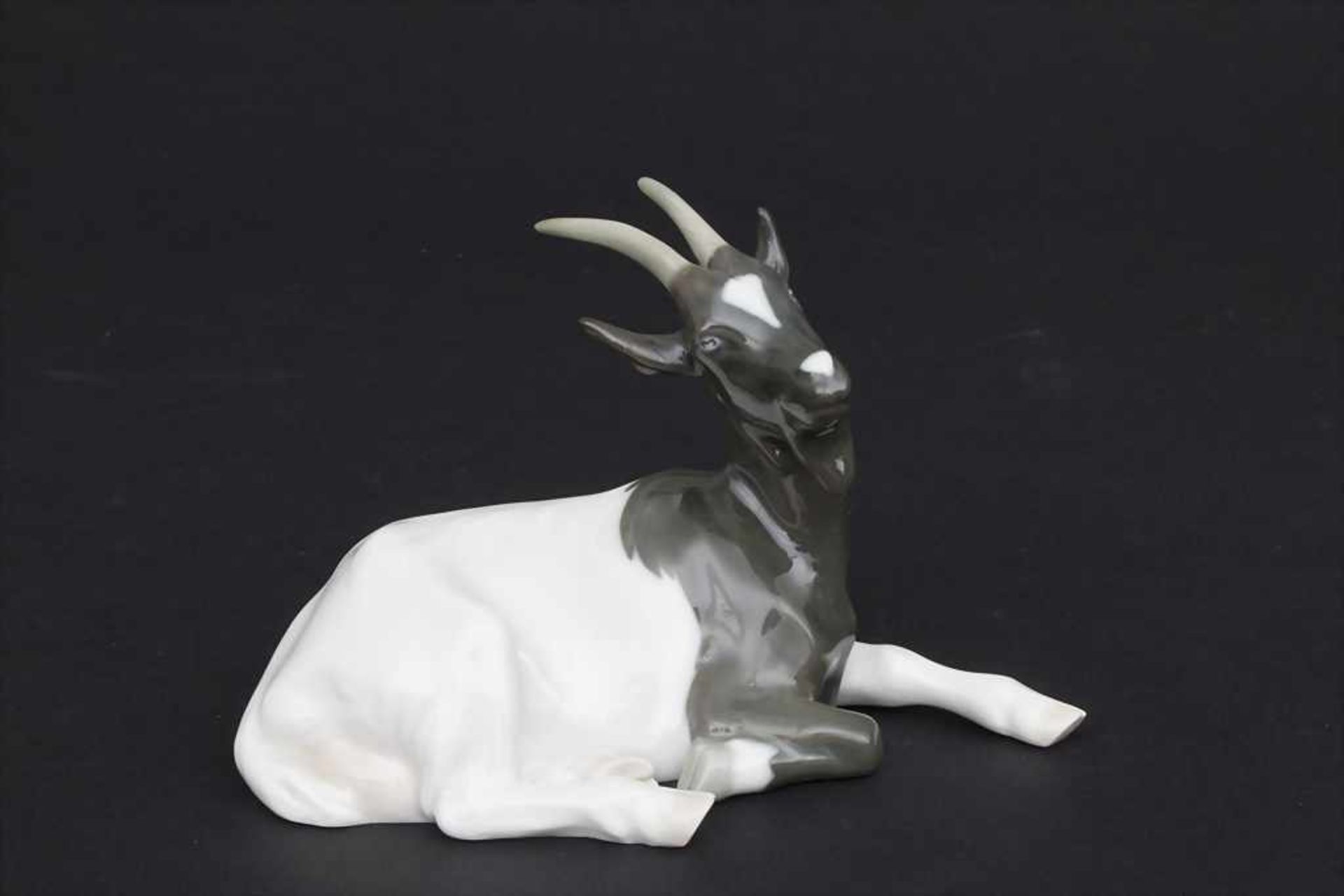 Jugendstil Tierfigur 'Ziegenbock' / An Art Nouveau animal figure of a billy goat, Erich Hösel, - Bild 2 aus 9