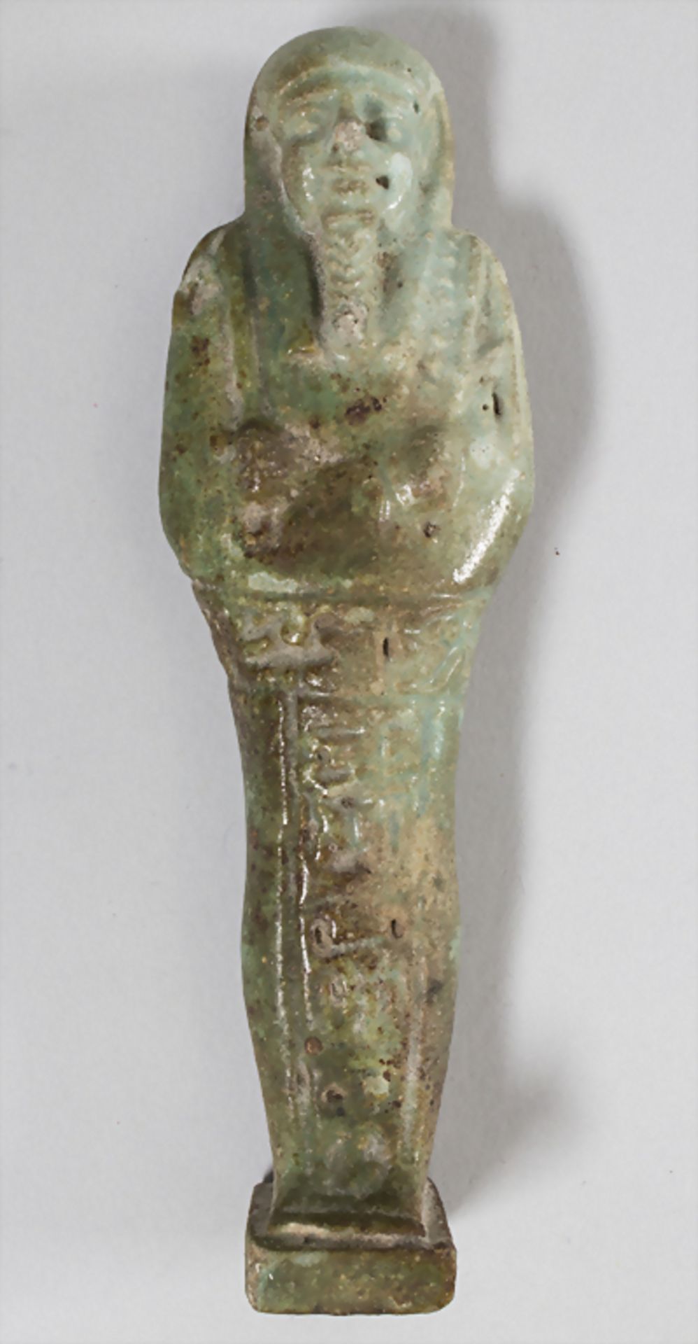 Ton-Grabbeigabe, Uschebti, Ägypten um 600 v. Chr.