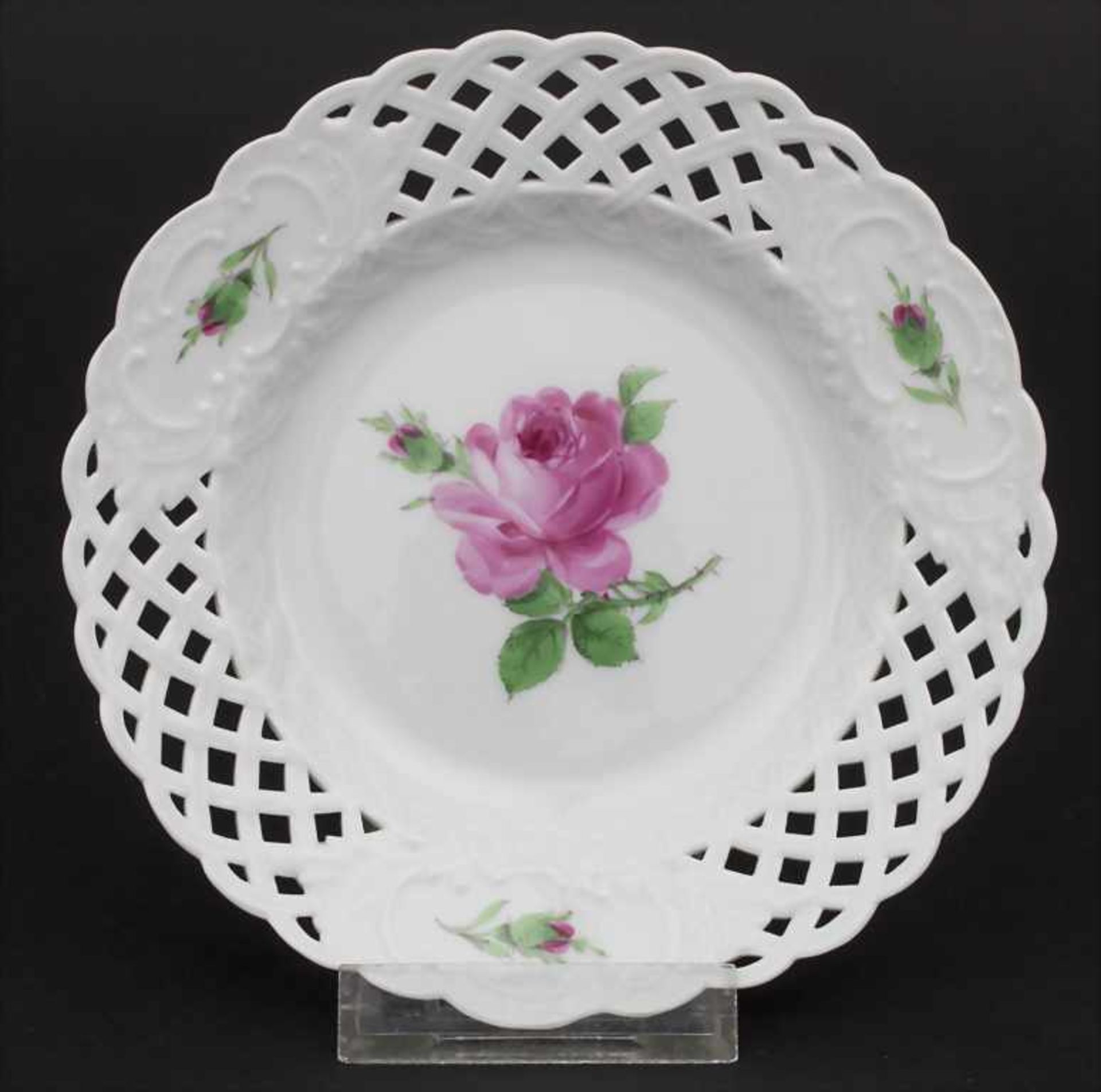 Konvolut Porzellane mit Rosendekor / A set of porcelain with roses, Meissen, 20. Jh. - Bild 10 aus 13