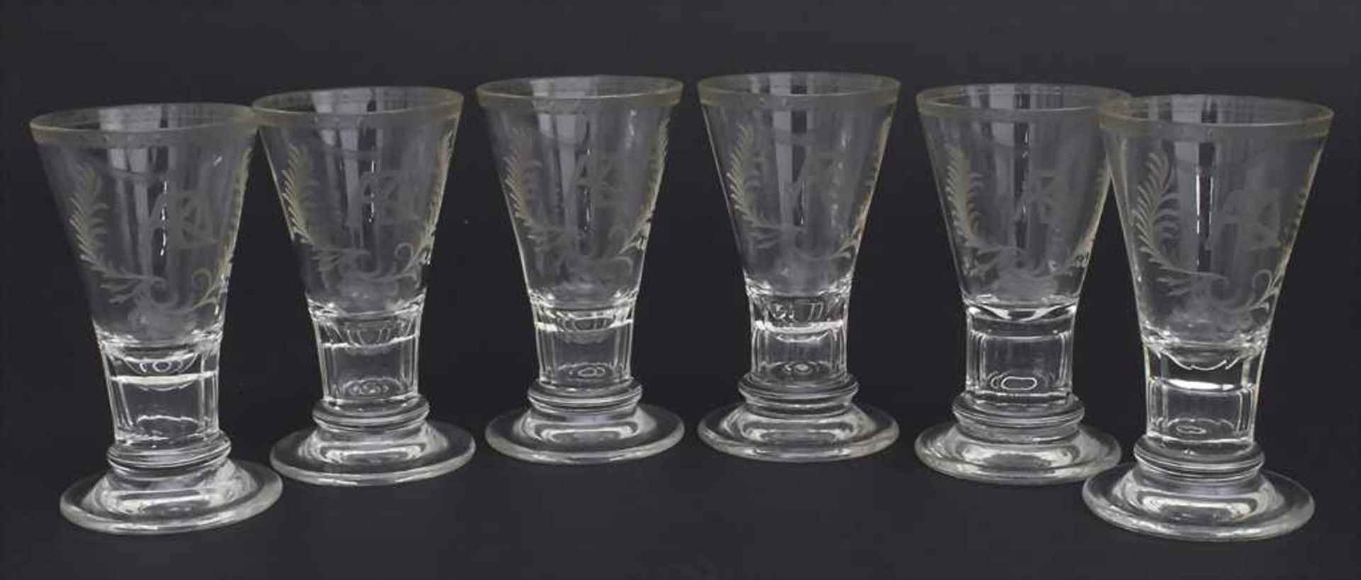 6 Kelchgläser / A set of 6 goblets, J. & L. Lobmeyr, Wien, um 1880