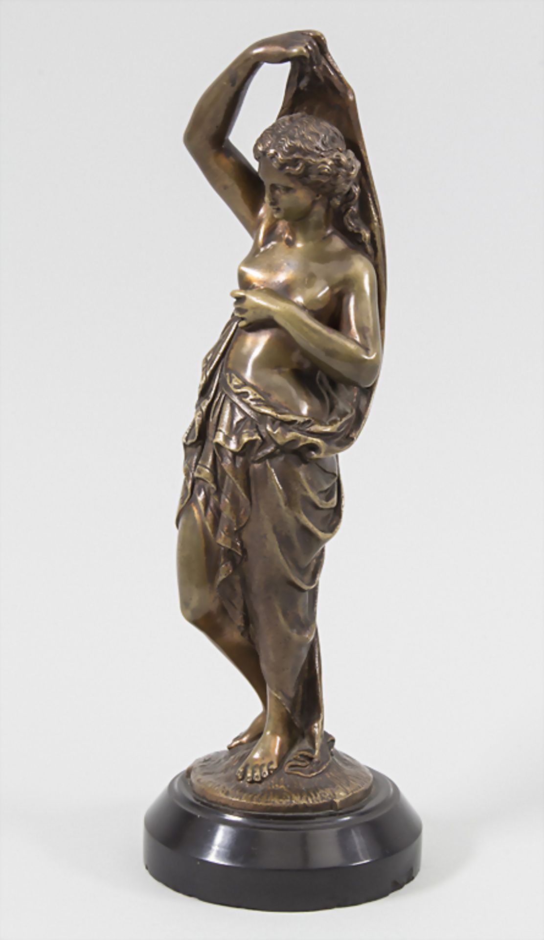Bronzeskulptur 'Schleiertänzerin' / A bronze figure 'Female veil dancer', Frankreich, um - Image 3 of 7