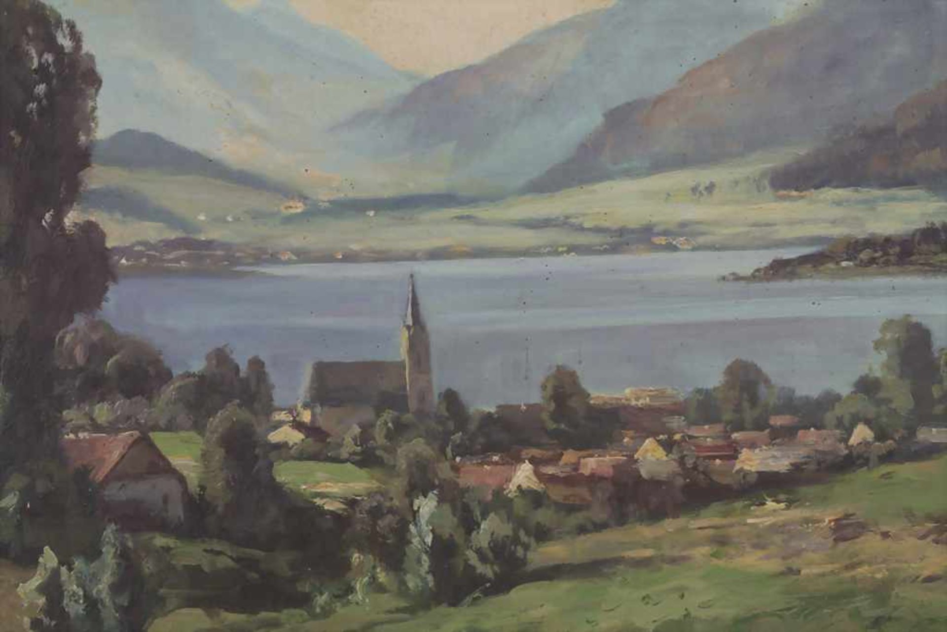 Klaus Richter (1887-1948), 'Voralpenlandschaft mit See' / 'A prealp landscape' - Bild 4 aus 5