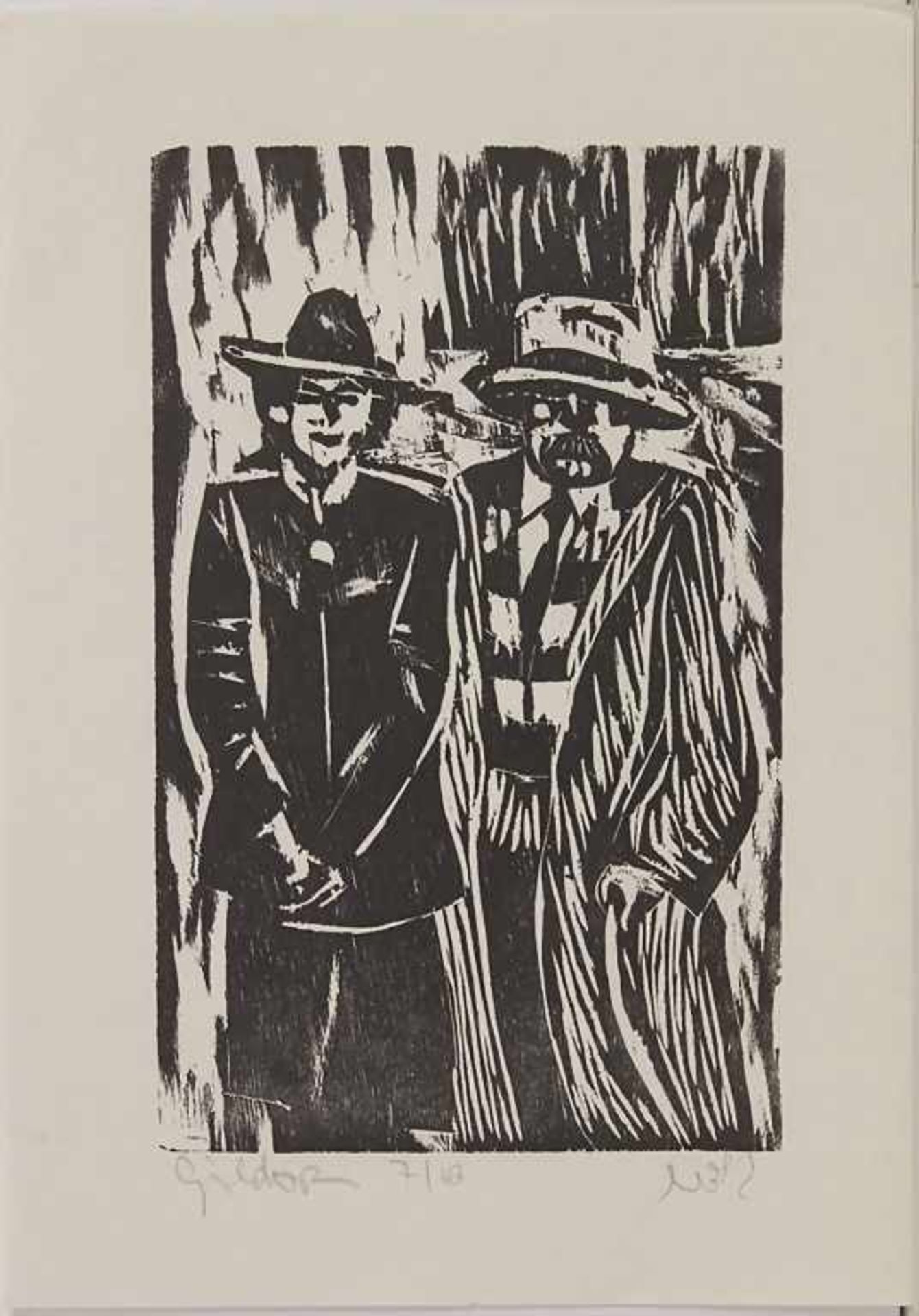 Jacob Gildor (*1948), 'Paar mit Hut' / 'A couple with hat' - Bild 2 aus 5