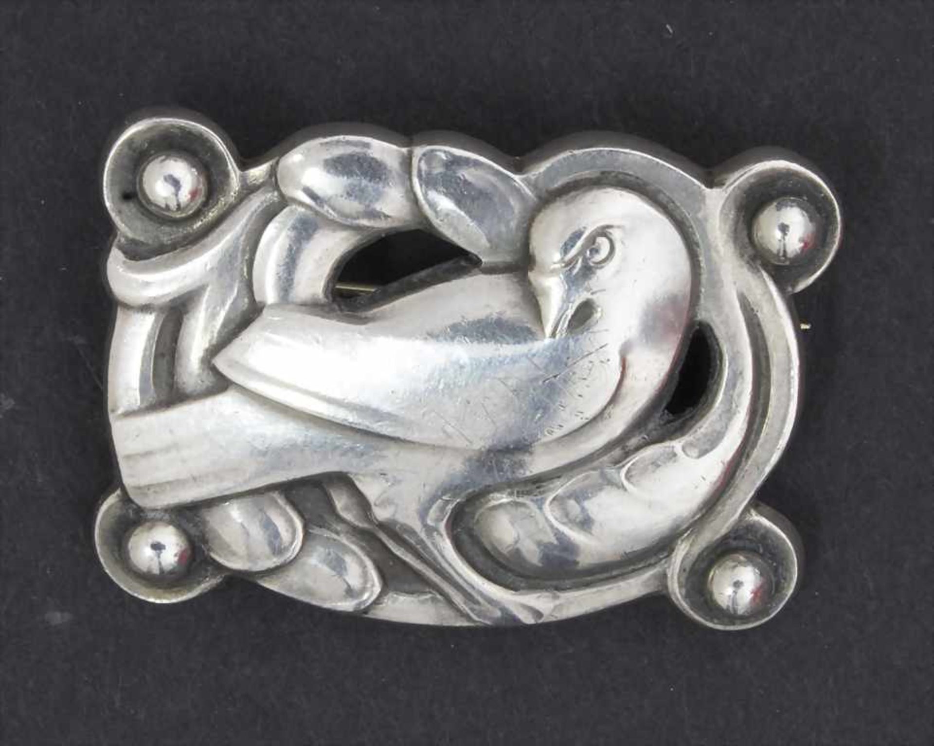 Jugendstil Brosche / An Art Nouveau brooch 'dove pin', Georg Jensen, Dänemark, um 1933-44