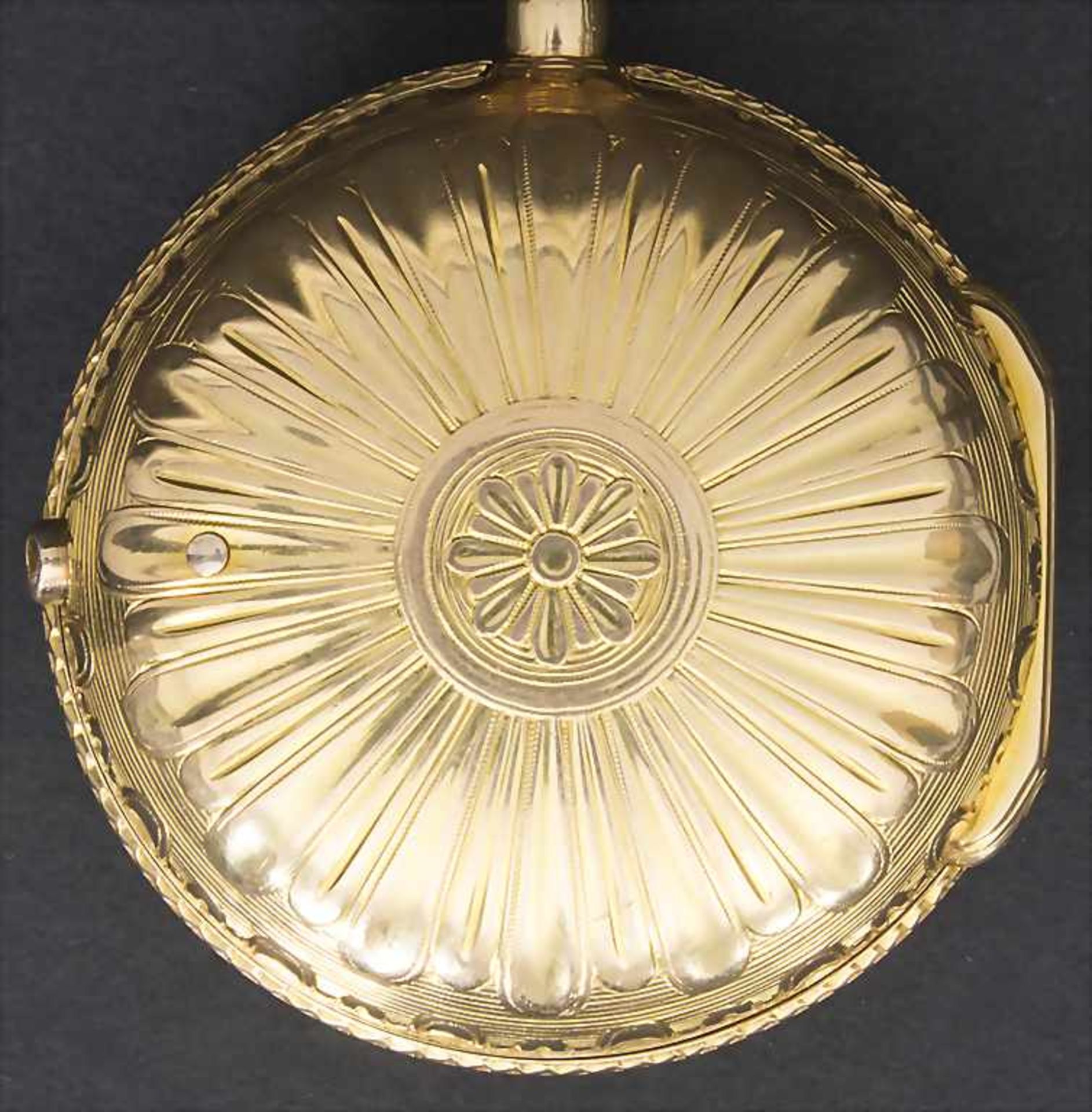 François Jolly, Offene Taschenuhr mit 1/4 Repetition / A pocket watch 1/4 quarter repeater, Paris, - Image 3 of 3