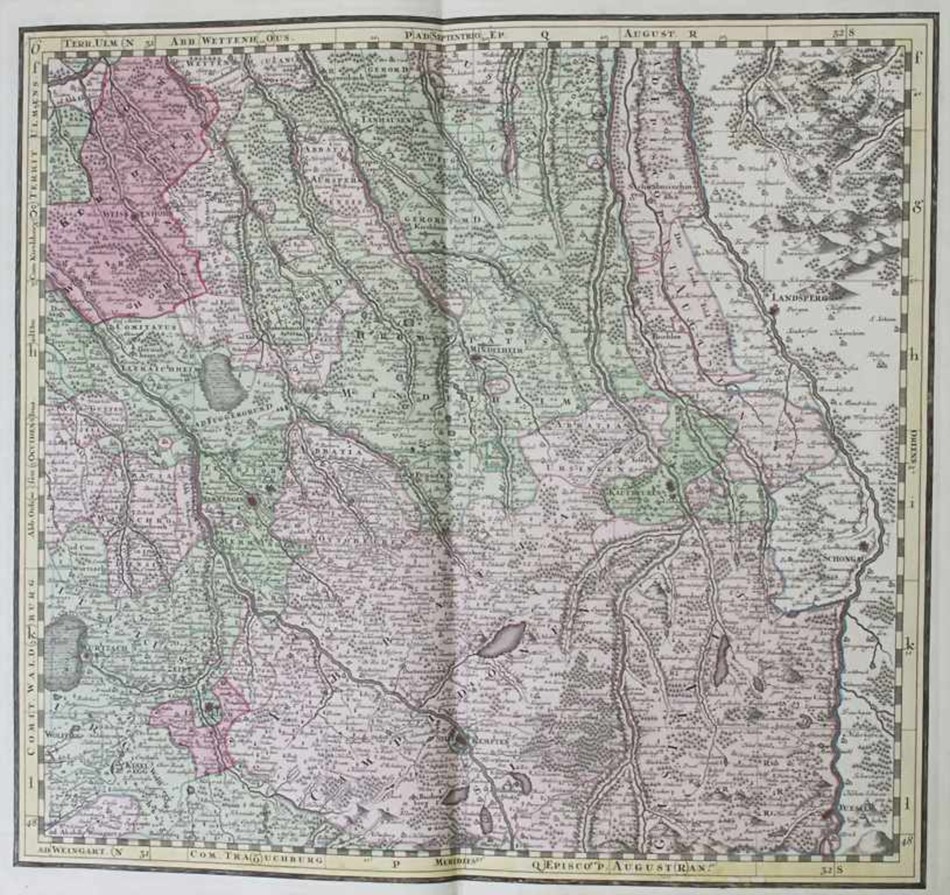 Matthias Seutter (1678-1757), Historische Karte 'Suevia Universa' / A historic map 'Suevia