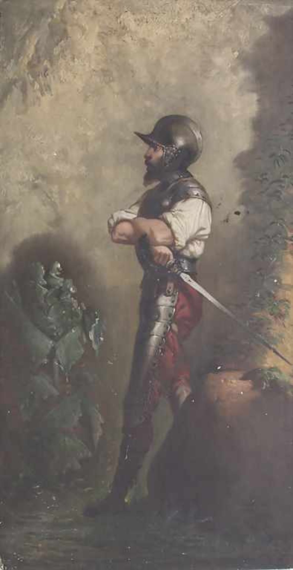 Künstler des 19. Jh., Porträt 'Spanischer Soldat des 16. Jh.' / A portrait 'Spanish soldier of the