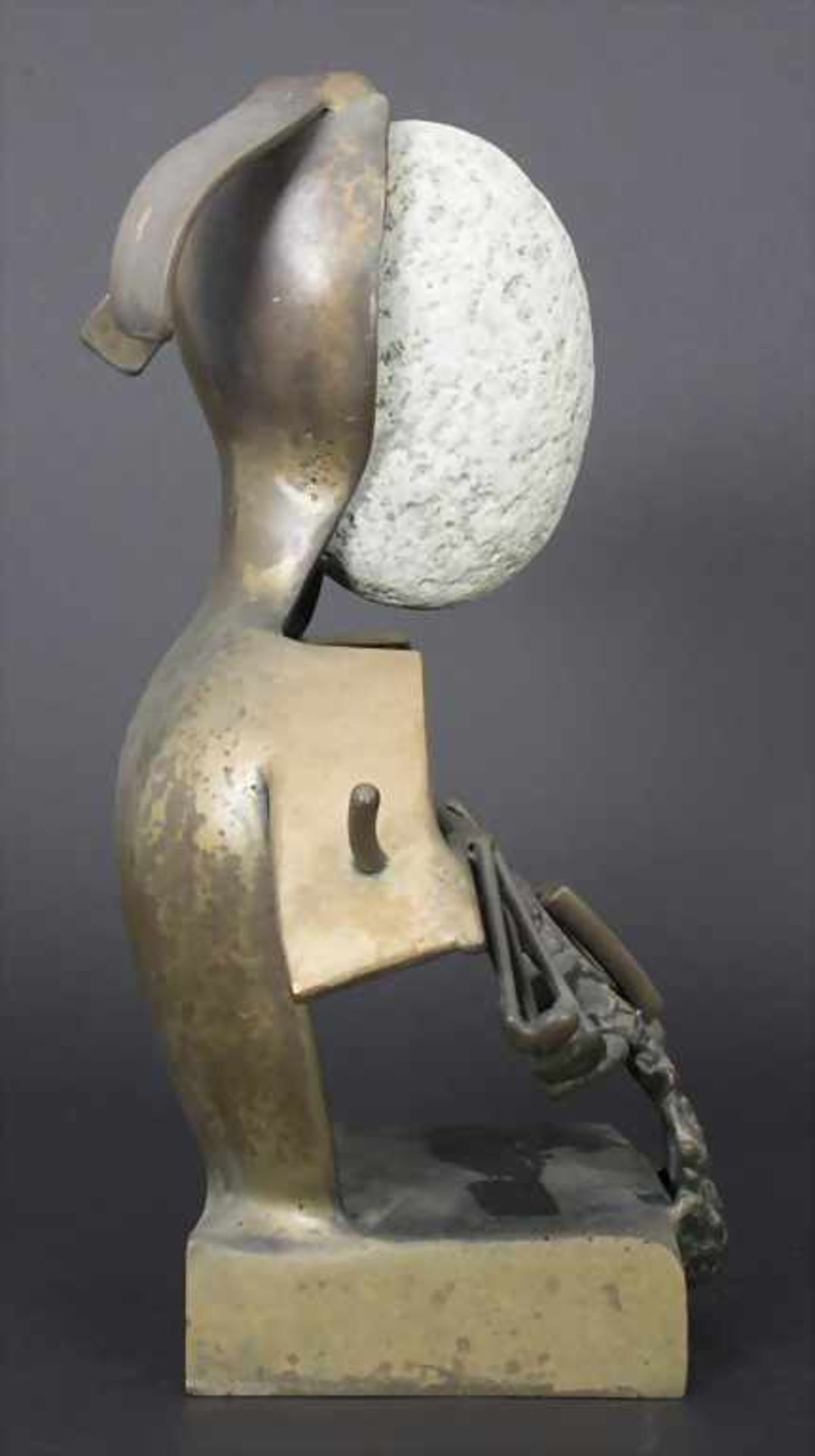 Alexander Detkos (*1939) (Zuschreibung / Attributed), 'Büste mit Steingesicht' / 'A bust with - Bild 5 aus 6