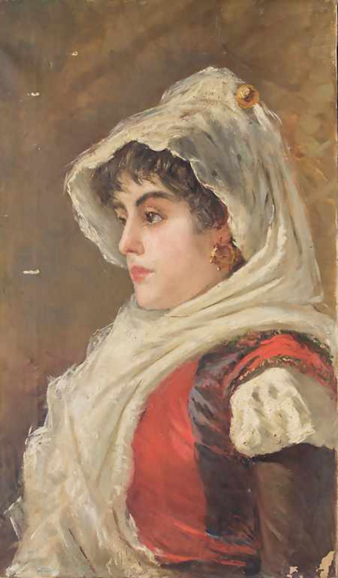 Künstler des 19. Jh., 'Junge Spanierin' / 'A young spanish woman'