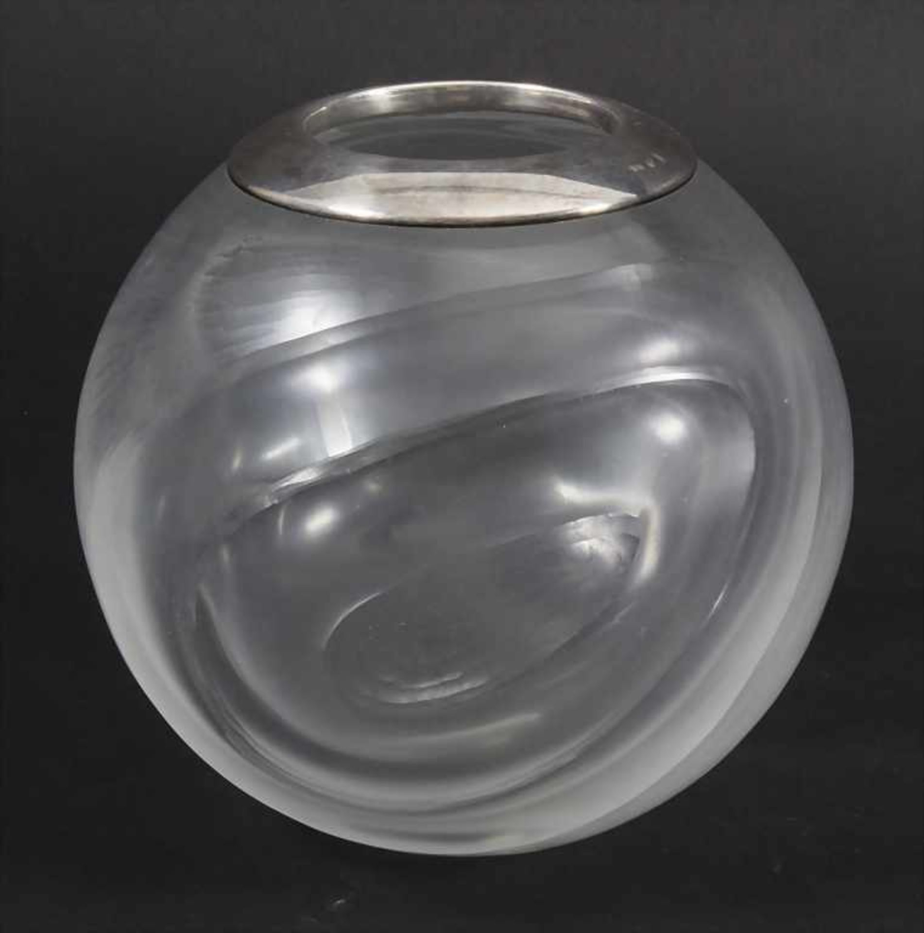 Glas-Kugelvase / A ball vase, Fachschule Eiff Stuttgart, Entw. wohl H. Model, 50er Jahre - Image 3 of 5