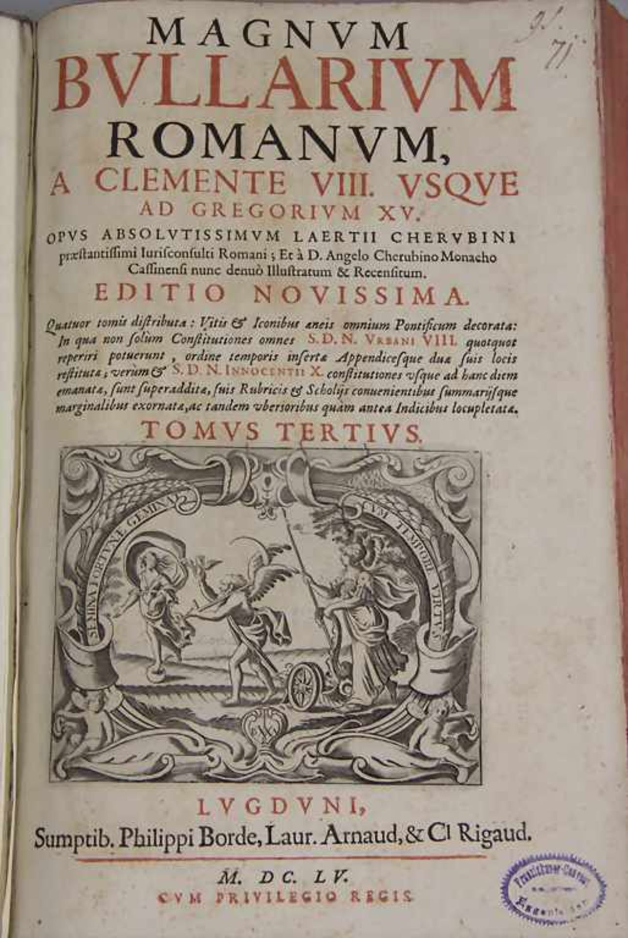 'Magnum Bullarium Romanum A Clemente VIII. Vsqve Ad Gregorium XV', 1655 - Image 3 of 5