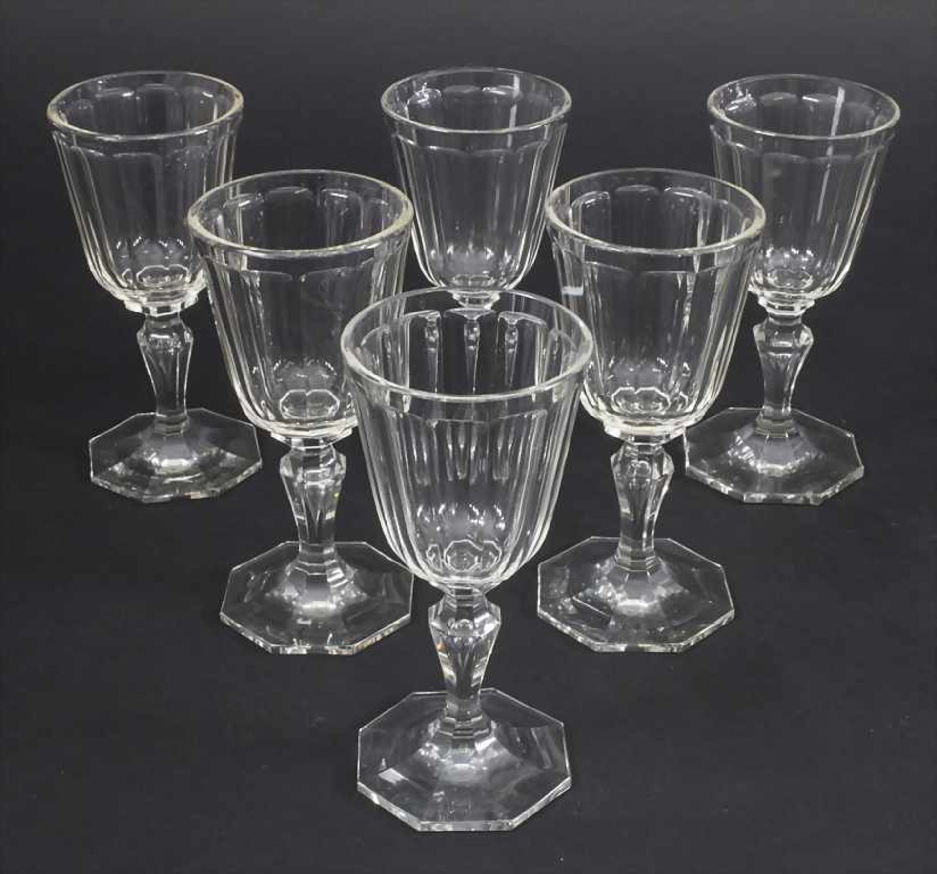 6 Weißweingläser / 6 white wine glasses, J. & L. Lobmeyr, Wien, um 1900